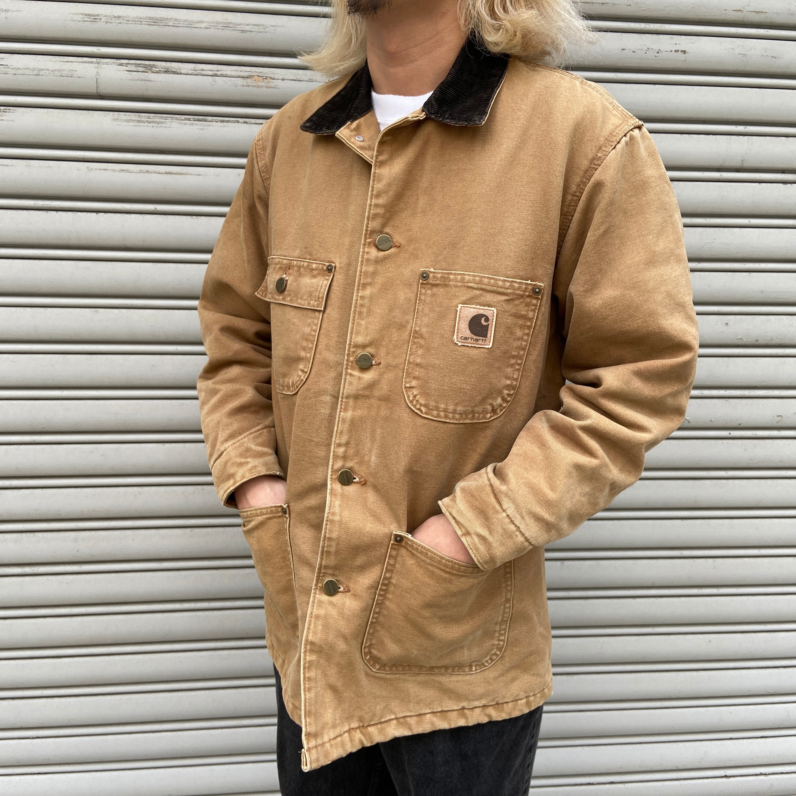 00s カーハート ミシガンチョアコート カバーオール ダック地 ブラウン