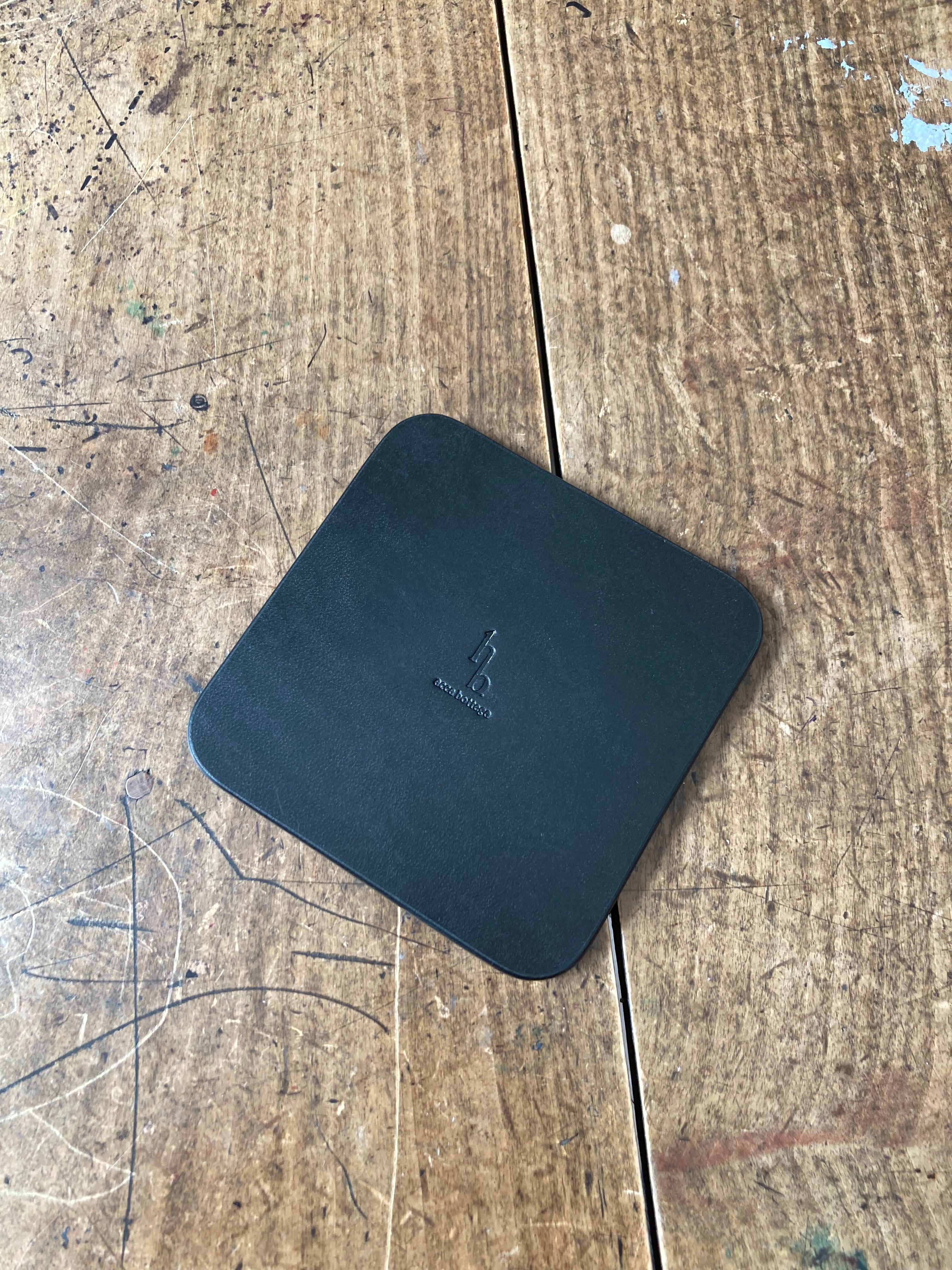 極厚コースター四角 タウラス/ブラック | acca bottega（アッカ