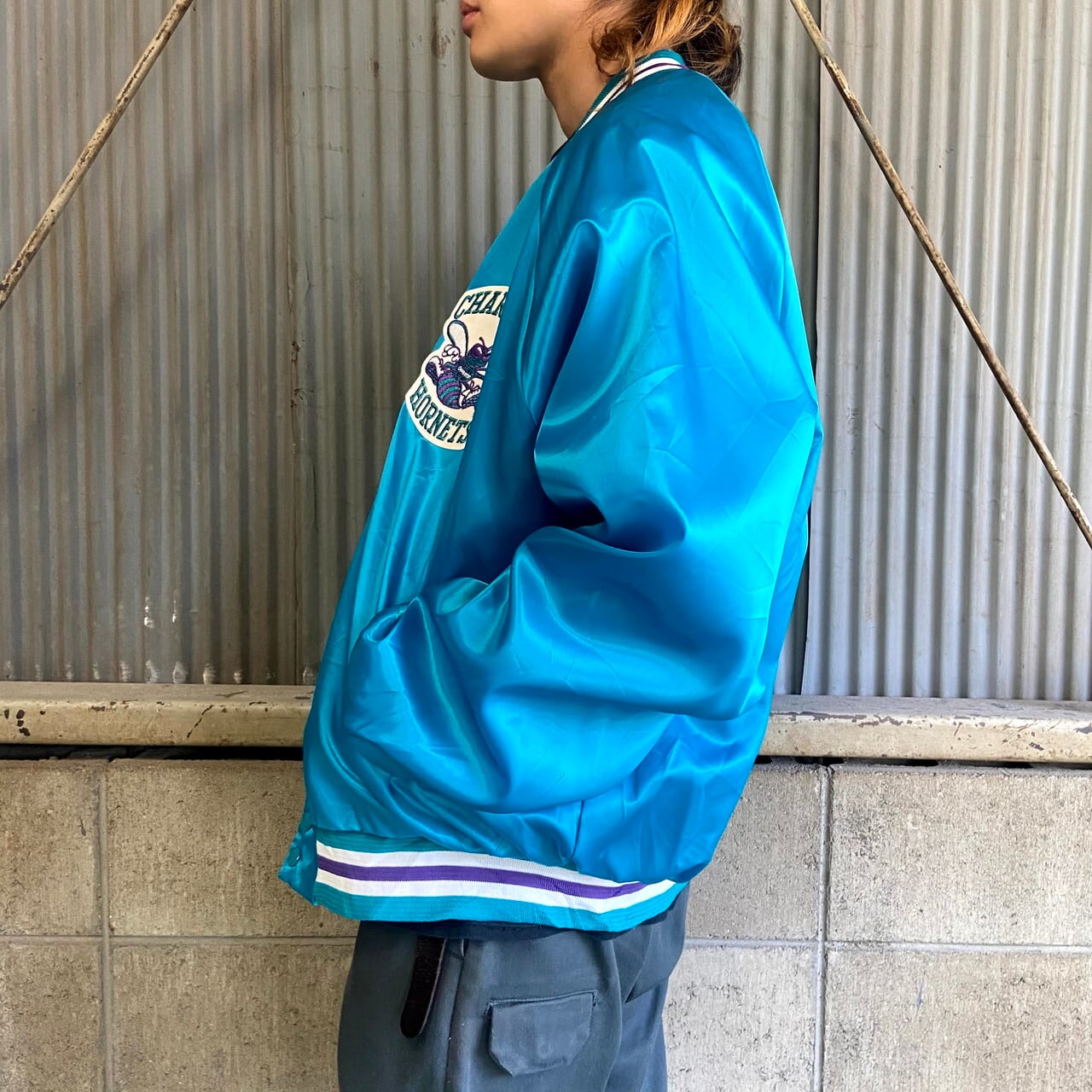 ビッグサイズ 80年代 Chalk Line NBAチーム ナイロンスタジャン メンズ