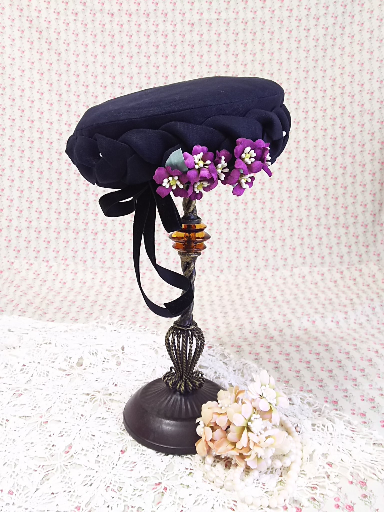 三つ編みベレー帽 | アノンハット