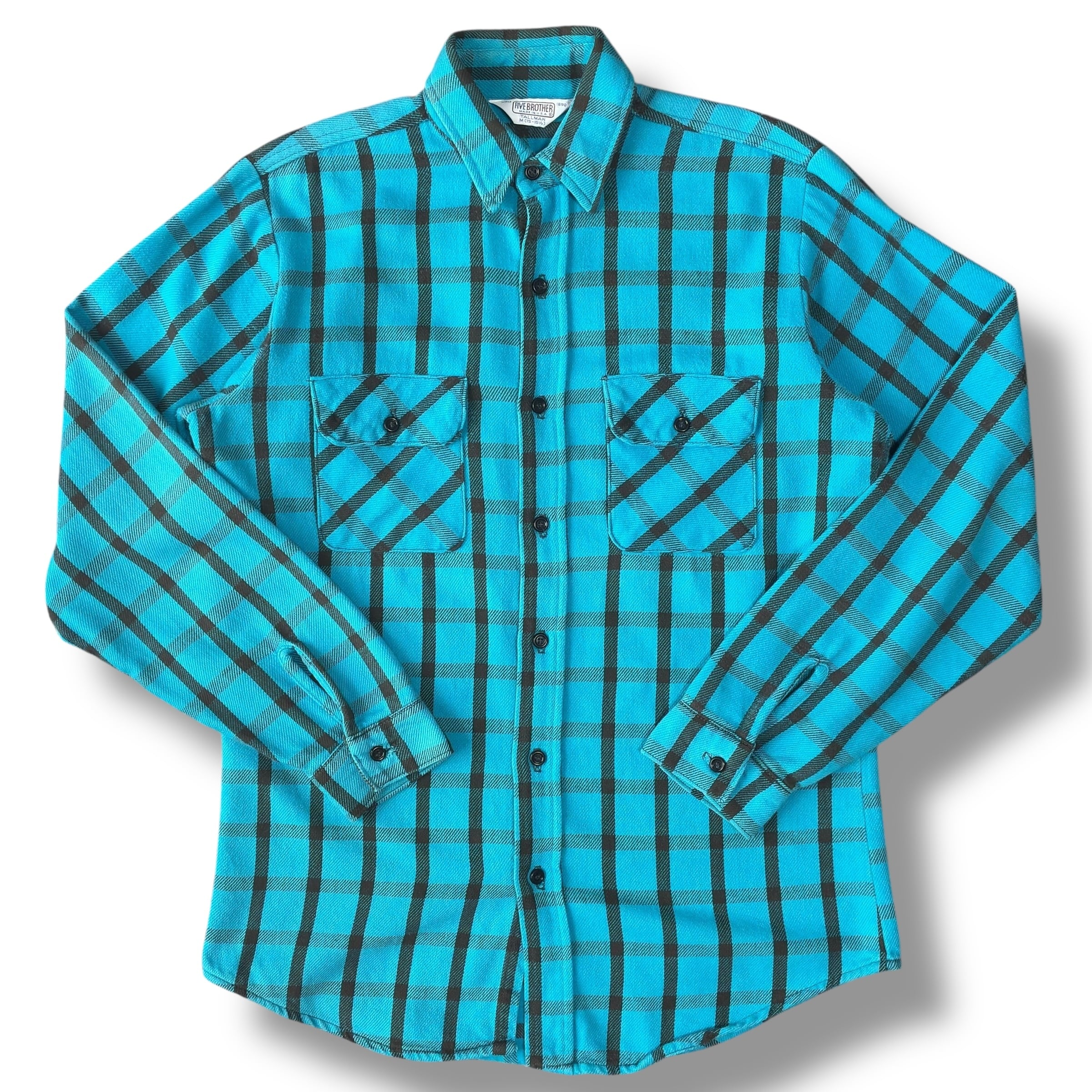 好配色］80's USA製 FIVE BROTHER“ファイブブラザー“ネルシャツ