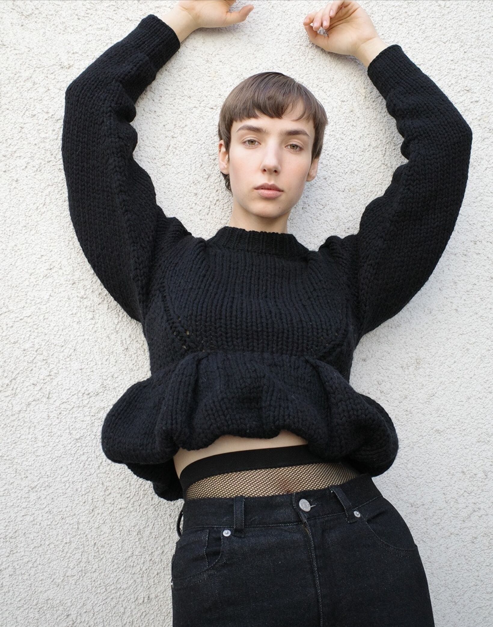 CLANE PEPLUM HAND KNIT TOPS | FLICKA ASHIYA