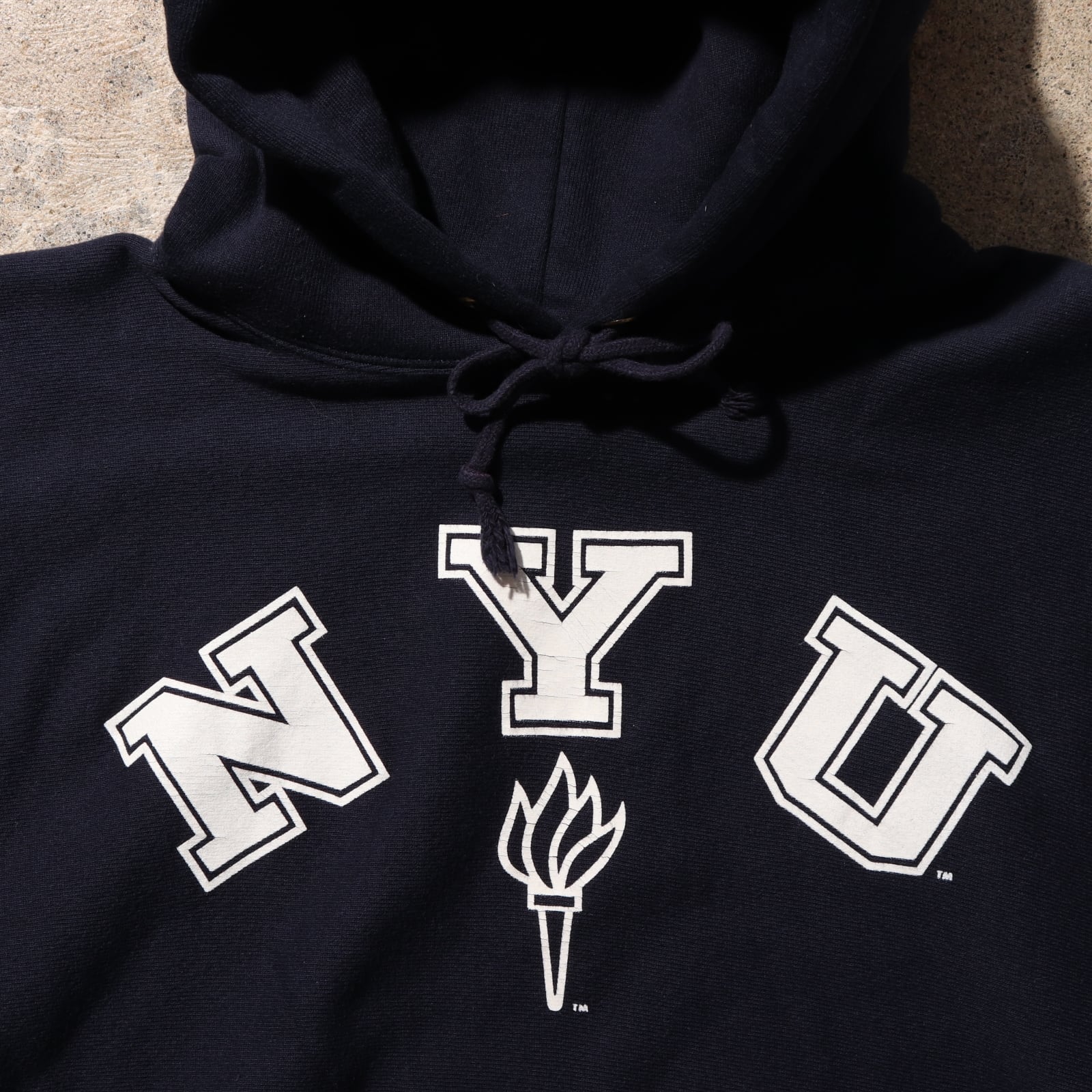 Deadstock L 90s ネイビー リバースウィーブ パーカー チャンピオン