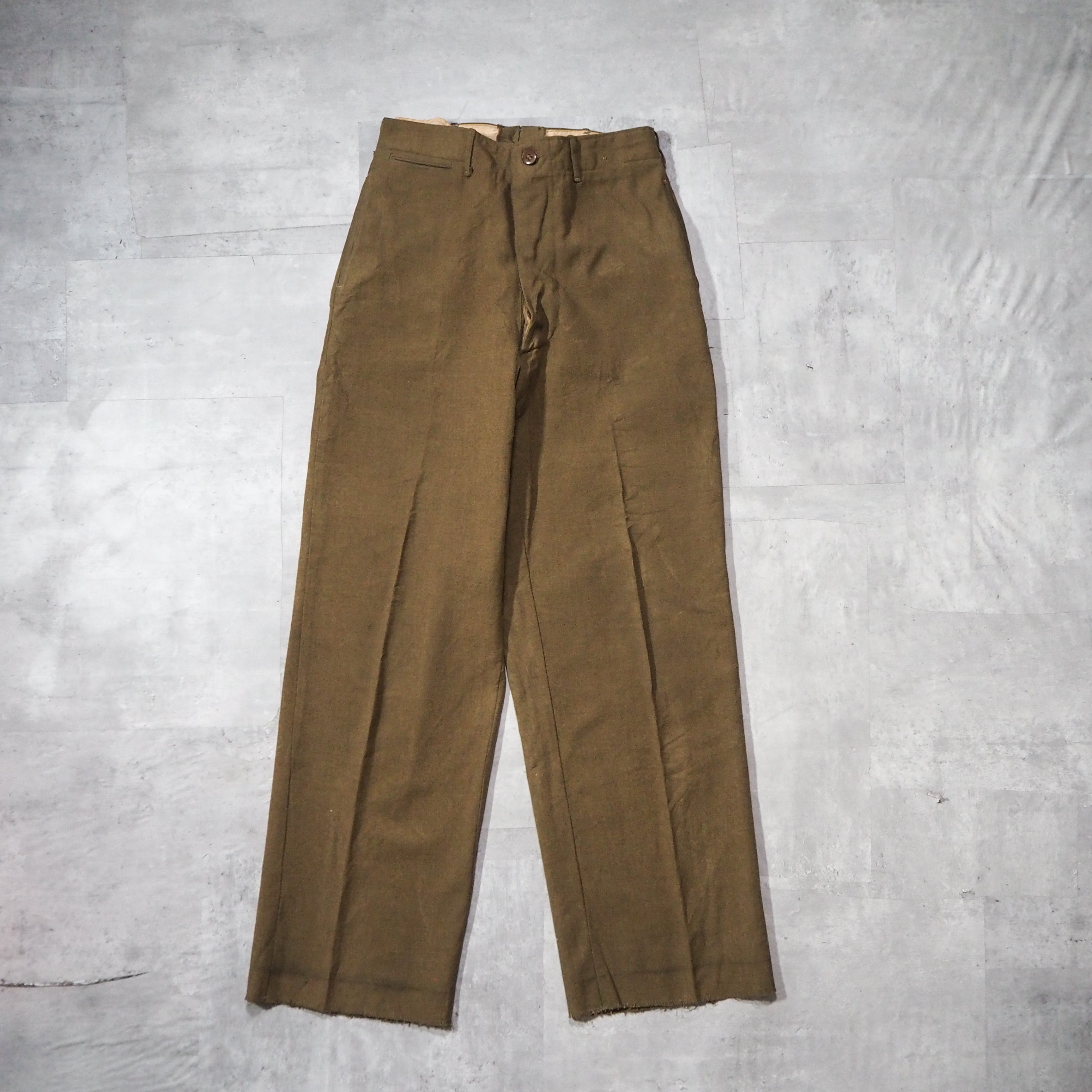 40s “US ARMY” Wool Trousers pants W30L31 40年代 米軍実物 ウール