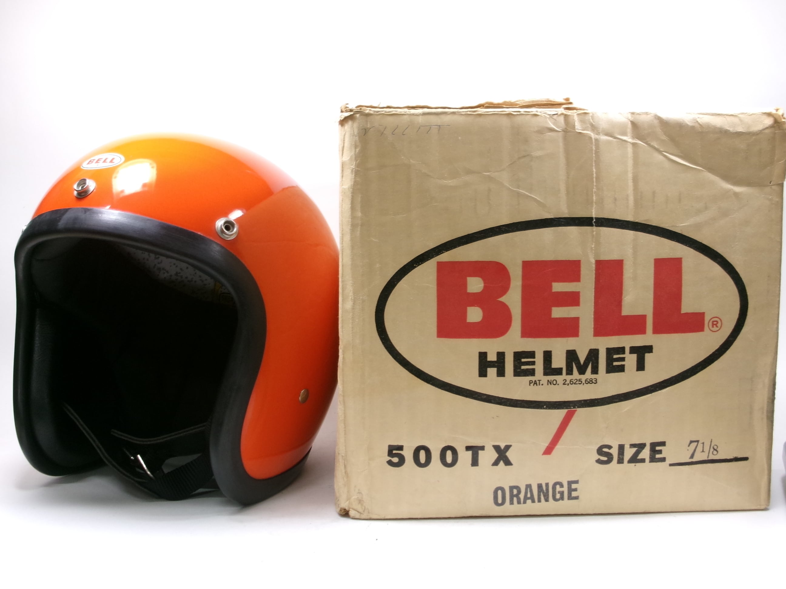 Sシェル! 60s BELL 500-TX ジェットヘルメット 7 目深加工済み M ☆60