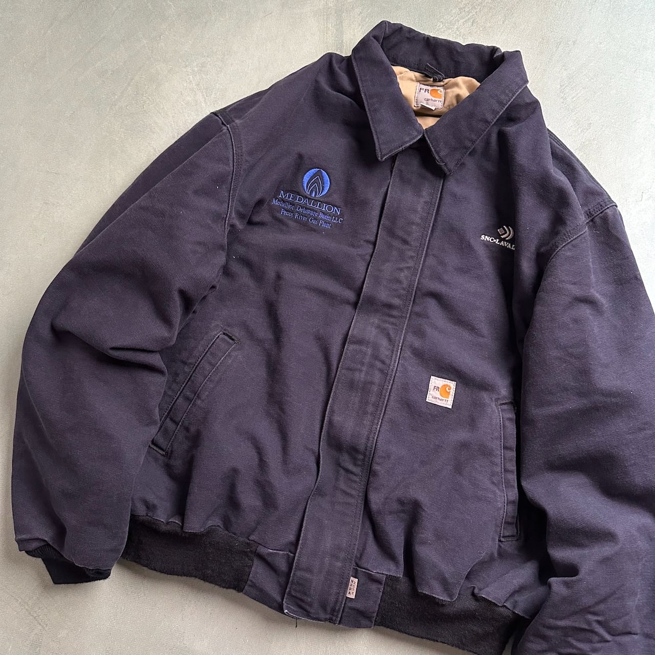 Carhartt FR カーハート 企業ロゴ ダック地 ワークジャケット ネイビー