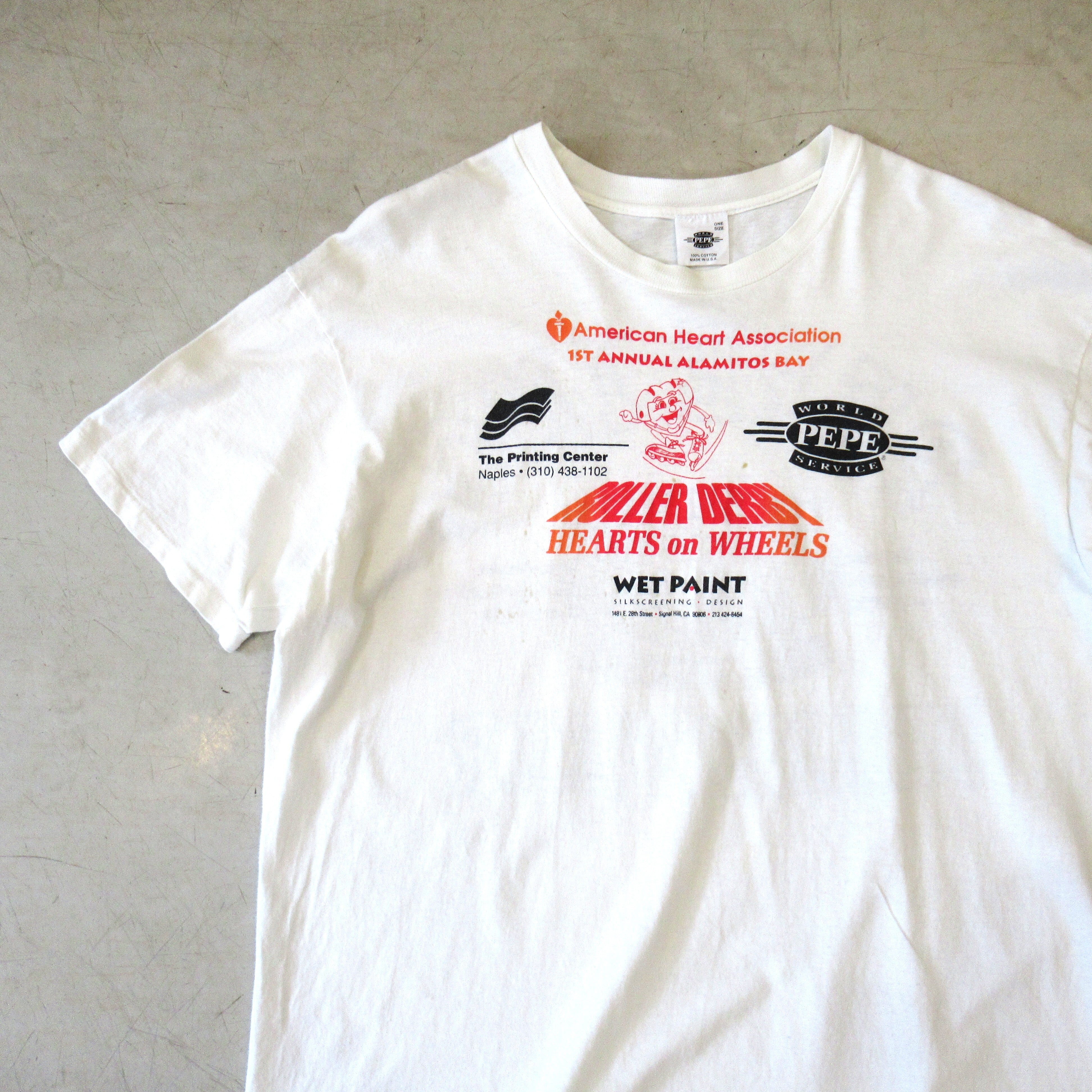 80S PEPEJEANS WORLD PEPE SERVICE T-shirt【ONESIZE（About XL