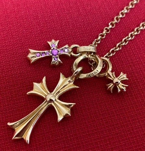 CHROME HEARTS クロムハーツ 22k ロールチェーン タイニークロス