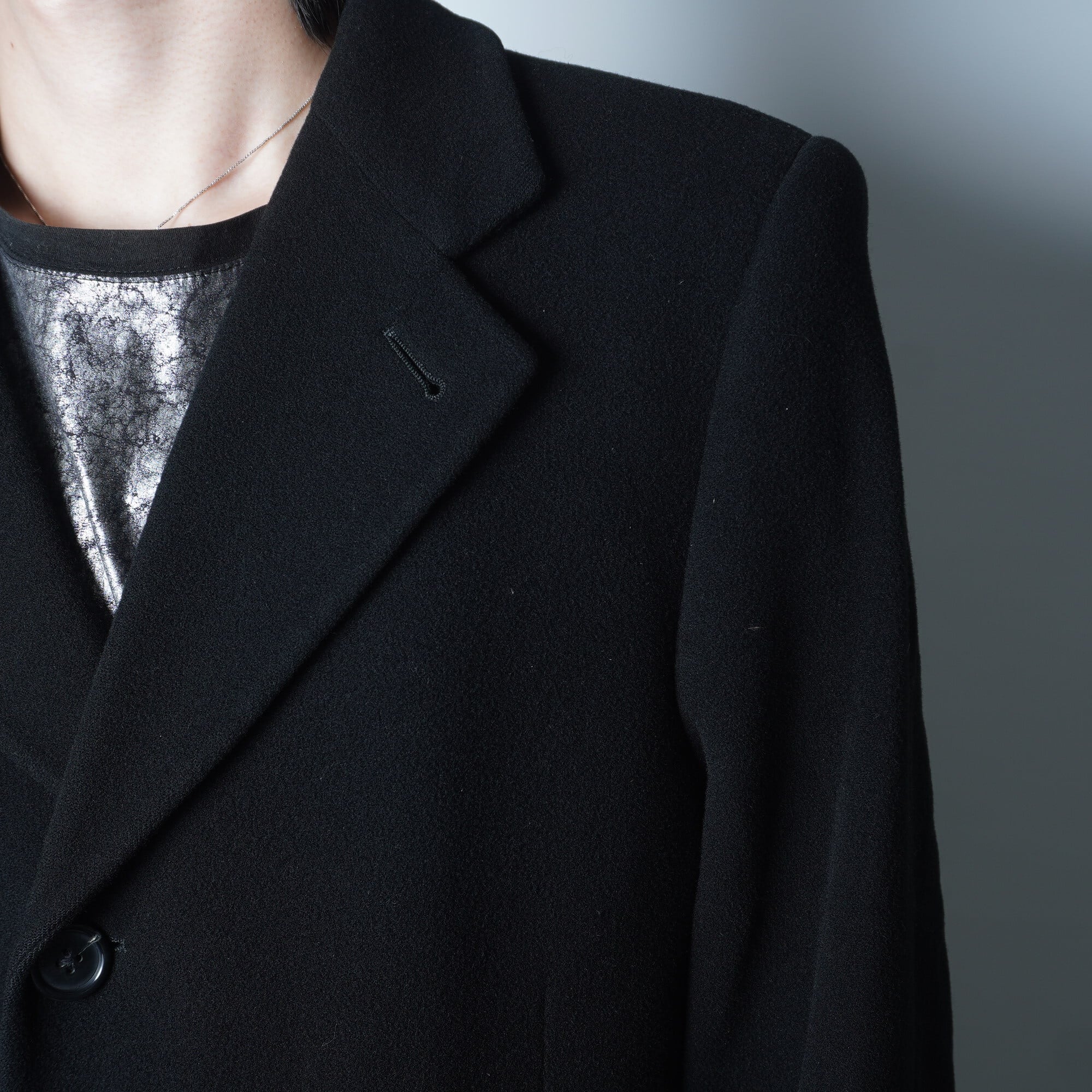 FENDI】フェンディ ウール100％ チェスターコート black | ブランド