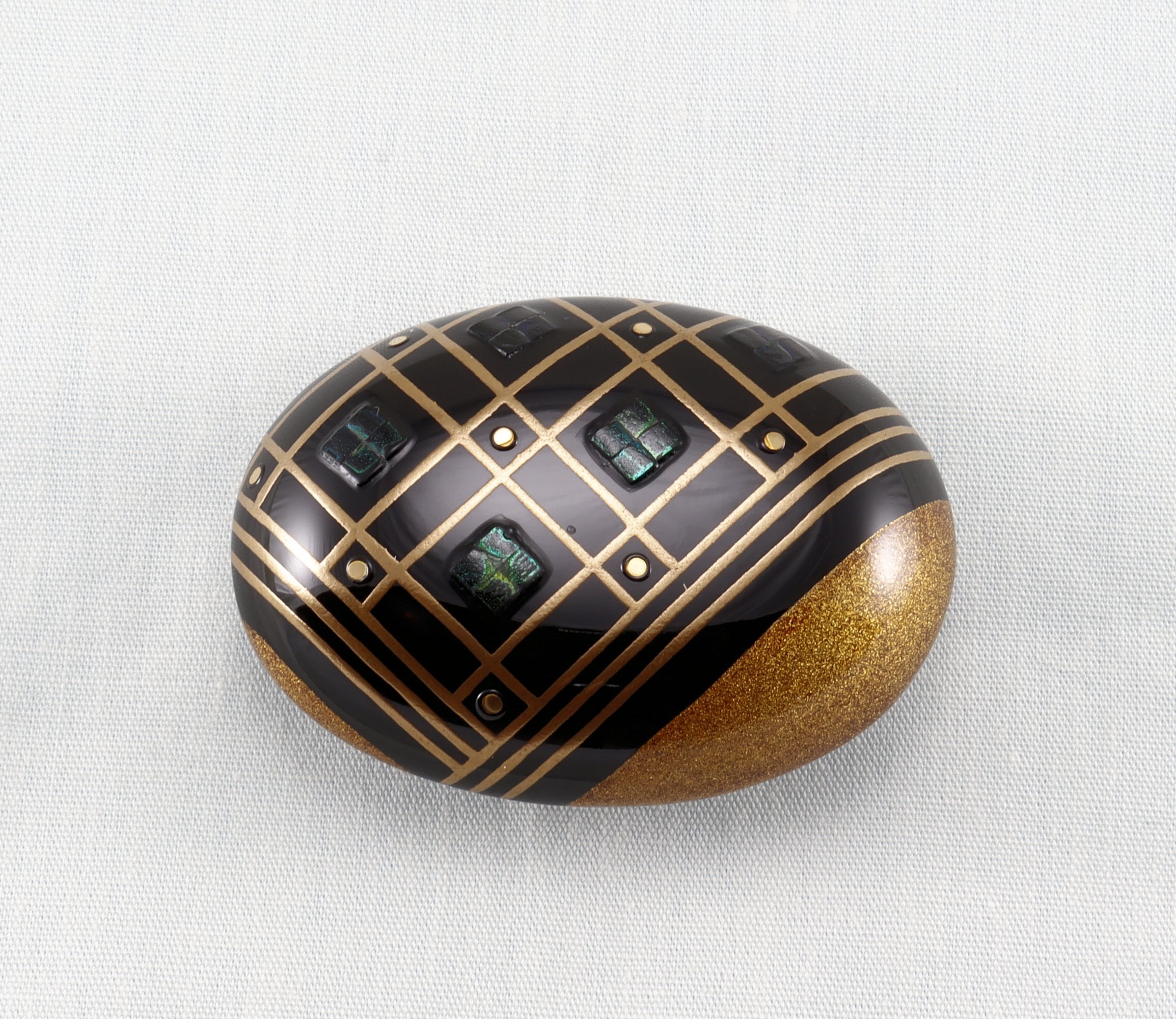 40 輪島塗 帯留め 玉虫文様蒔絵 | 輪島塗 加藤漆器店 公式オンライン