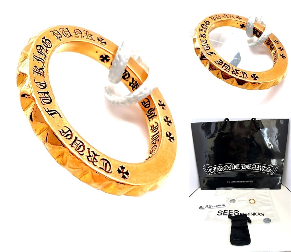 CHROME HEARTS クロムハーツ 22K YG TFP PNK BIG トゥルーファッキン