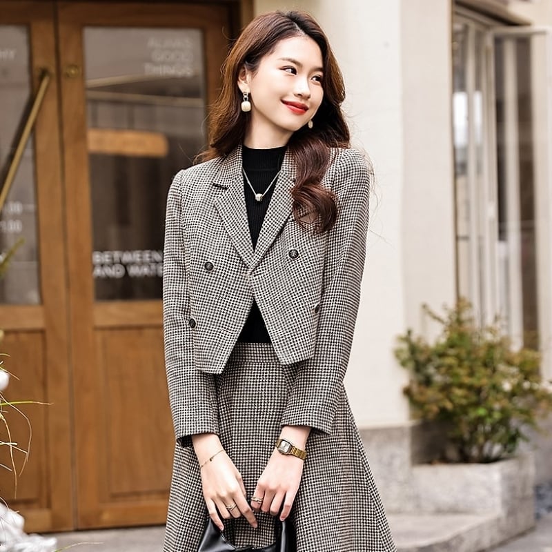 スカートスーツ レディース ツイード セットアップ ショート丈