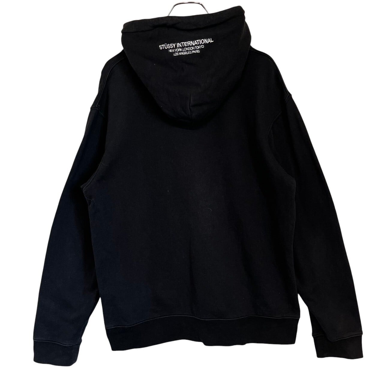 stussy ステューシー パーカー フーディ センターロゴ 刺繍ロゴ | 古着