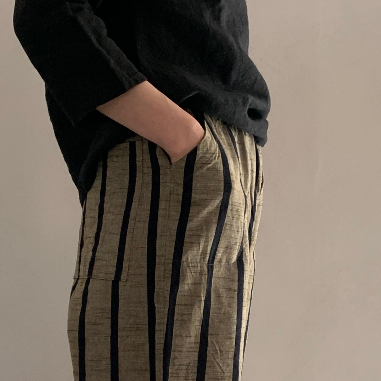 会津木綿ダボダボパンツ(+10cm丈) YAMMA ヤンマ産業（ソフトサルエル