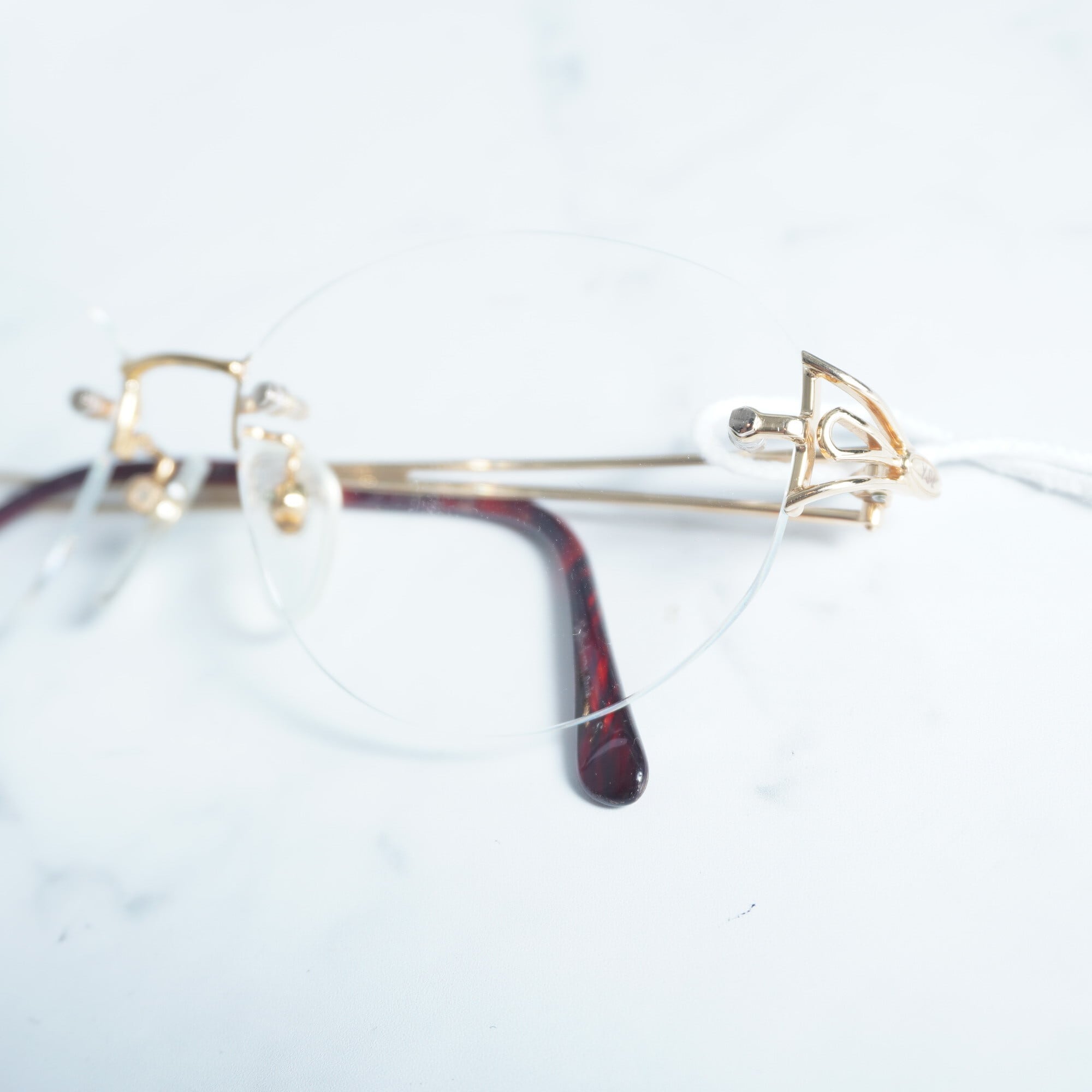 Yves Saint Laurent】イブサンローラン YSLロゴ刻印メタルフレーム