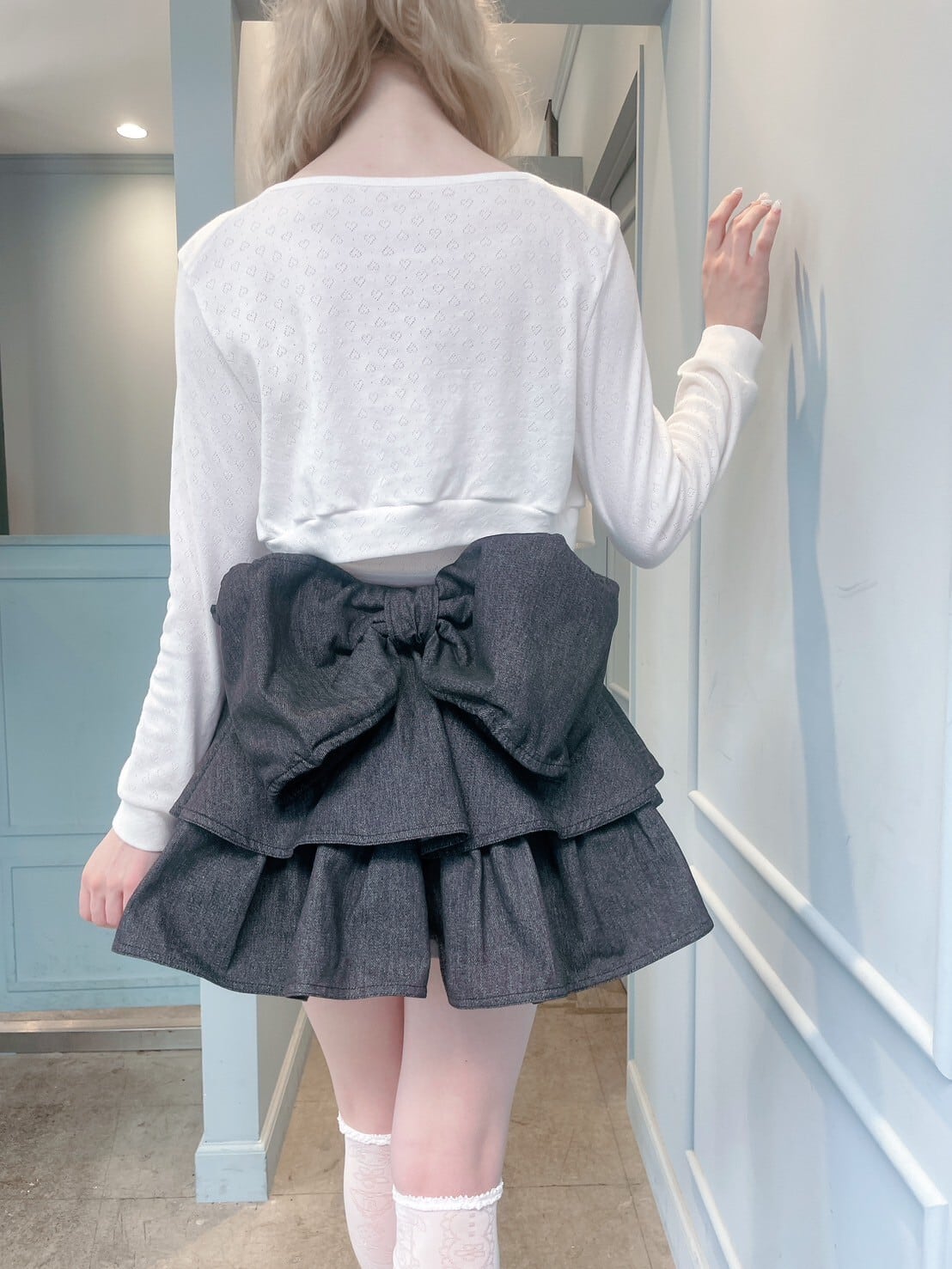 Starry⭐︎フリルデニムミニスカート | lilLilly official webstore