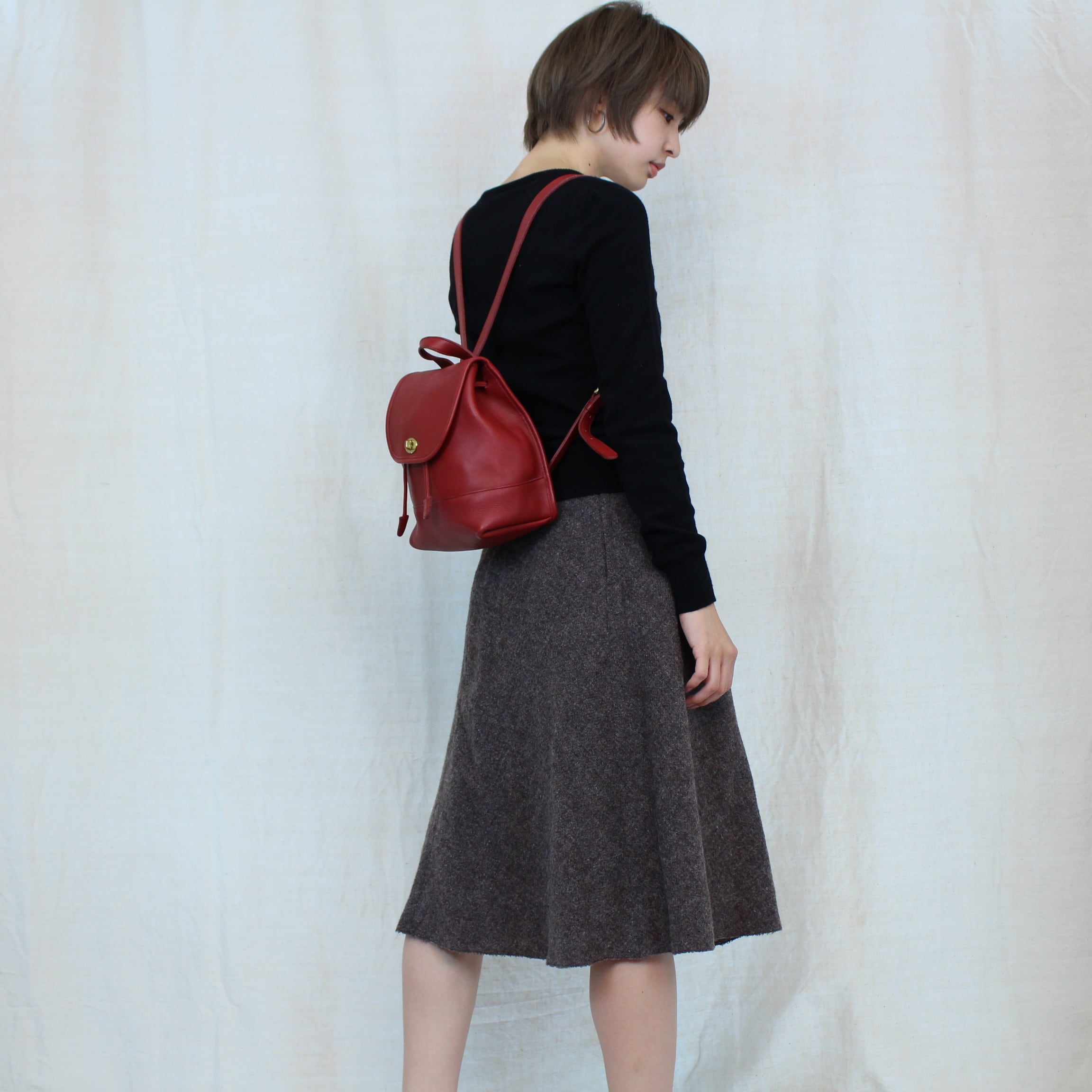 ◎.2000000015019 OLD COACH TURN LOCK LEATHER MINI RUCK SUCK MADE