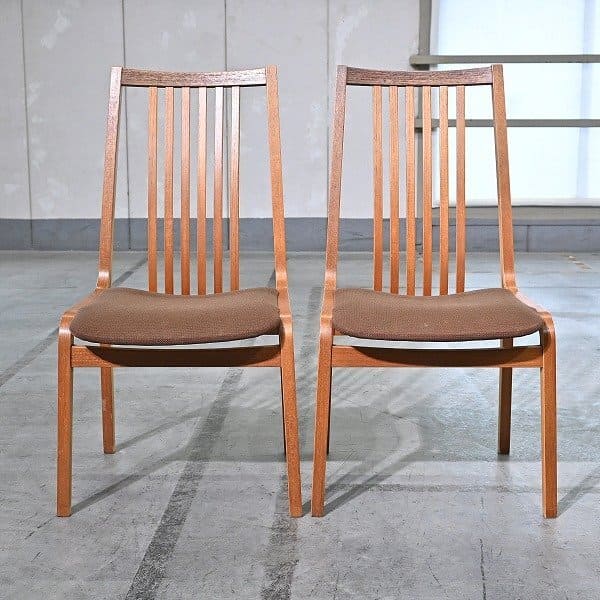 希少 70年代 天童木工 ダイニングチェア 椅子 2脚セット チーク材