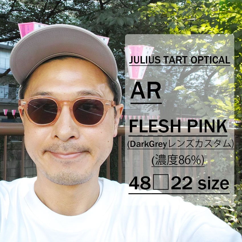JULIUS TART OPTICAL / AR Sun / Flesh Pink - Dark Grey lenses