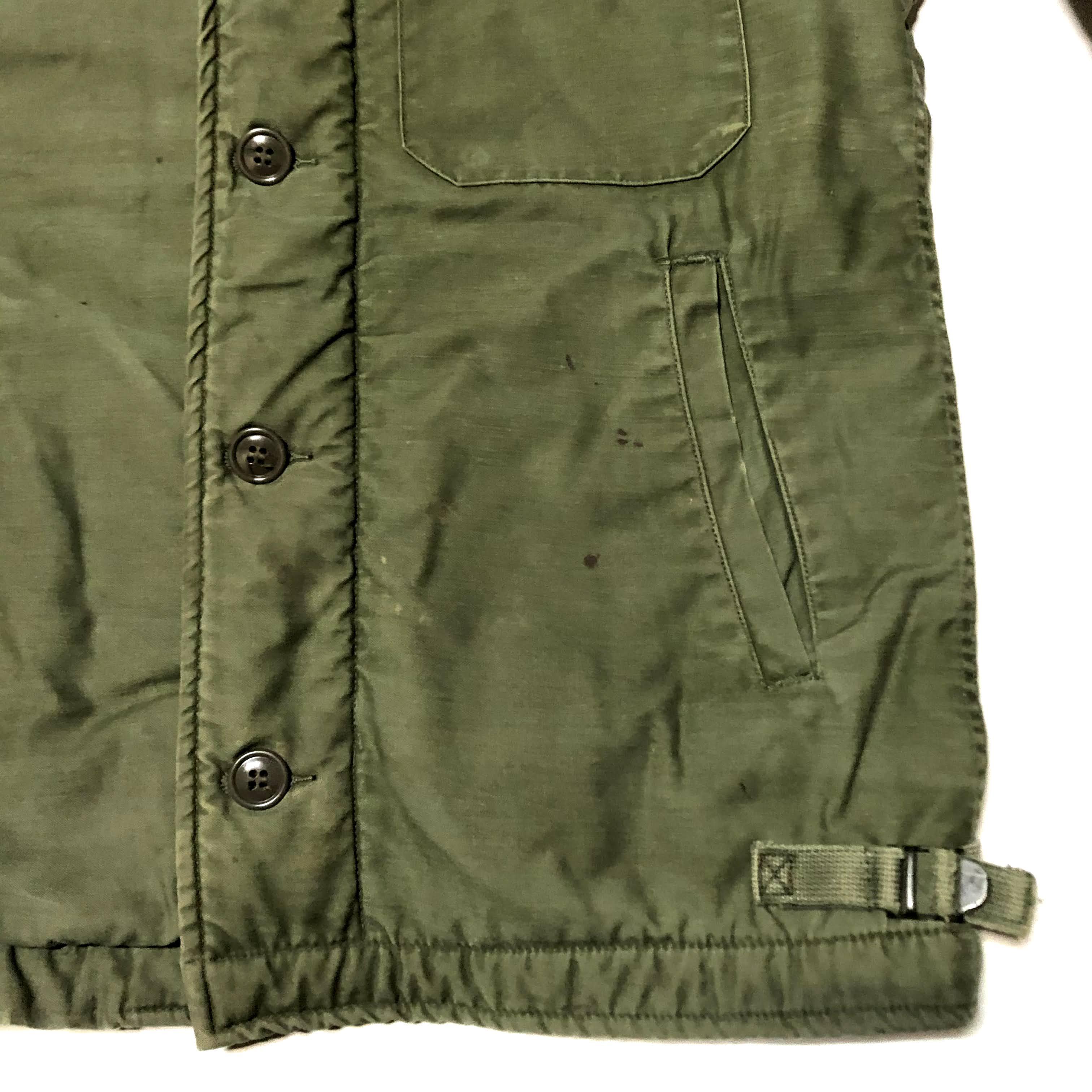 60's US NAVY A-2 DECK JACKET 初期型 三角フラップ(希少サイズ34-36