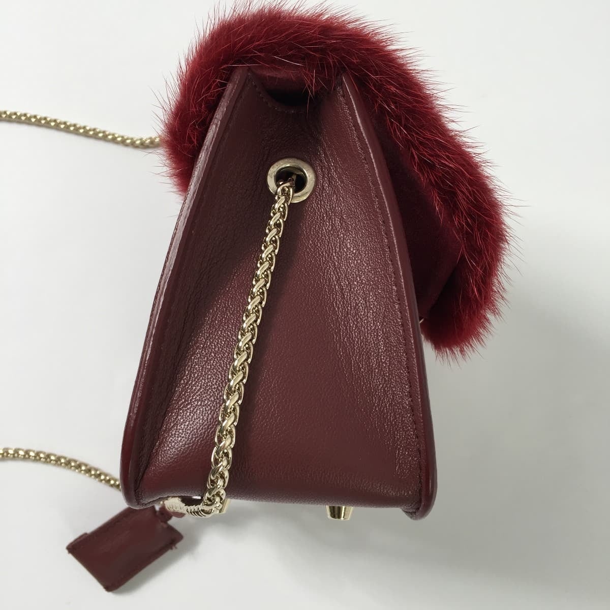 FURLA フルラ メトロポリス ミニショルダーバッグ ファー チェーン