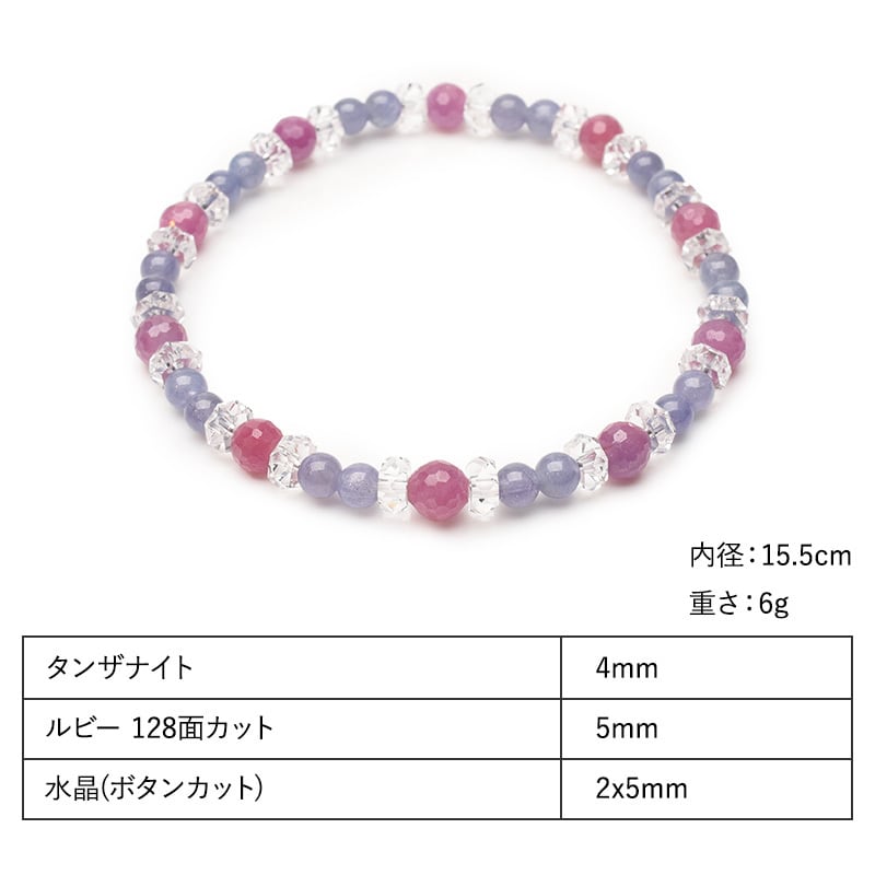 金運・財運】タンザナイト・ルビー・ムーンストーン 三大宝石5点セット