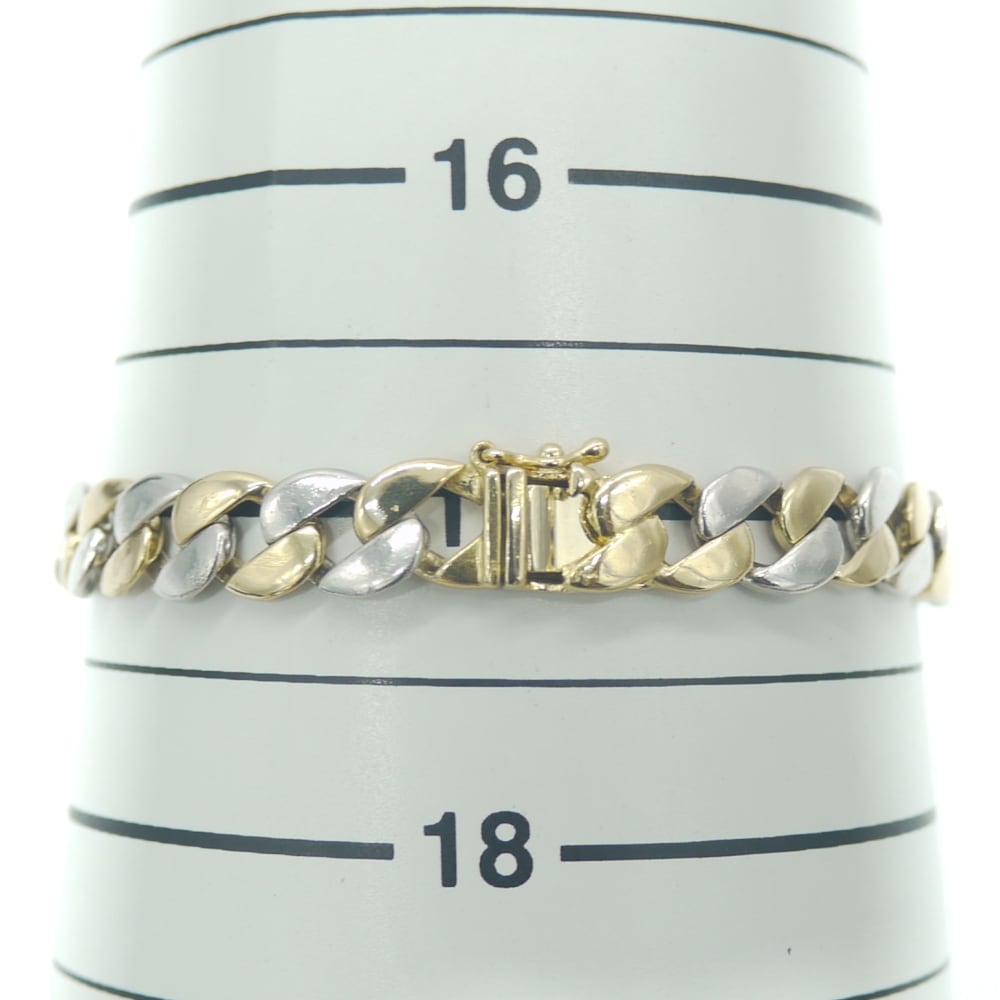 K18/Pt850 喜平コンビブレスレット 18金 プラチナ チェーン