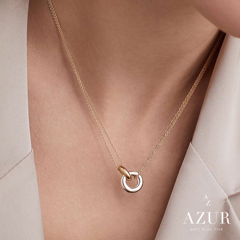ダブルリングネックレス | AZUR Tokyo（アズールトーキョー）