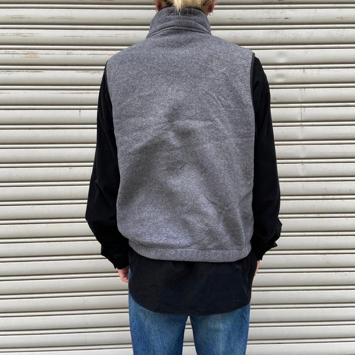 90s eddie bauer ポーラテックフリースベスト S グレー | 古着屋 Uan