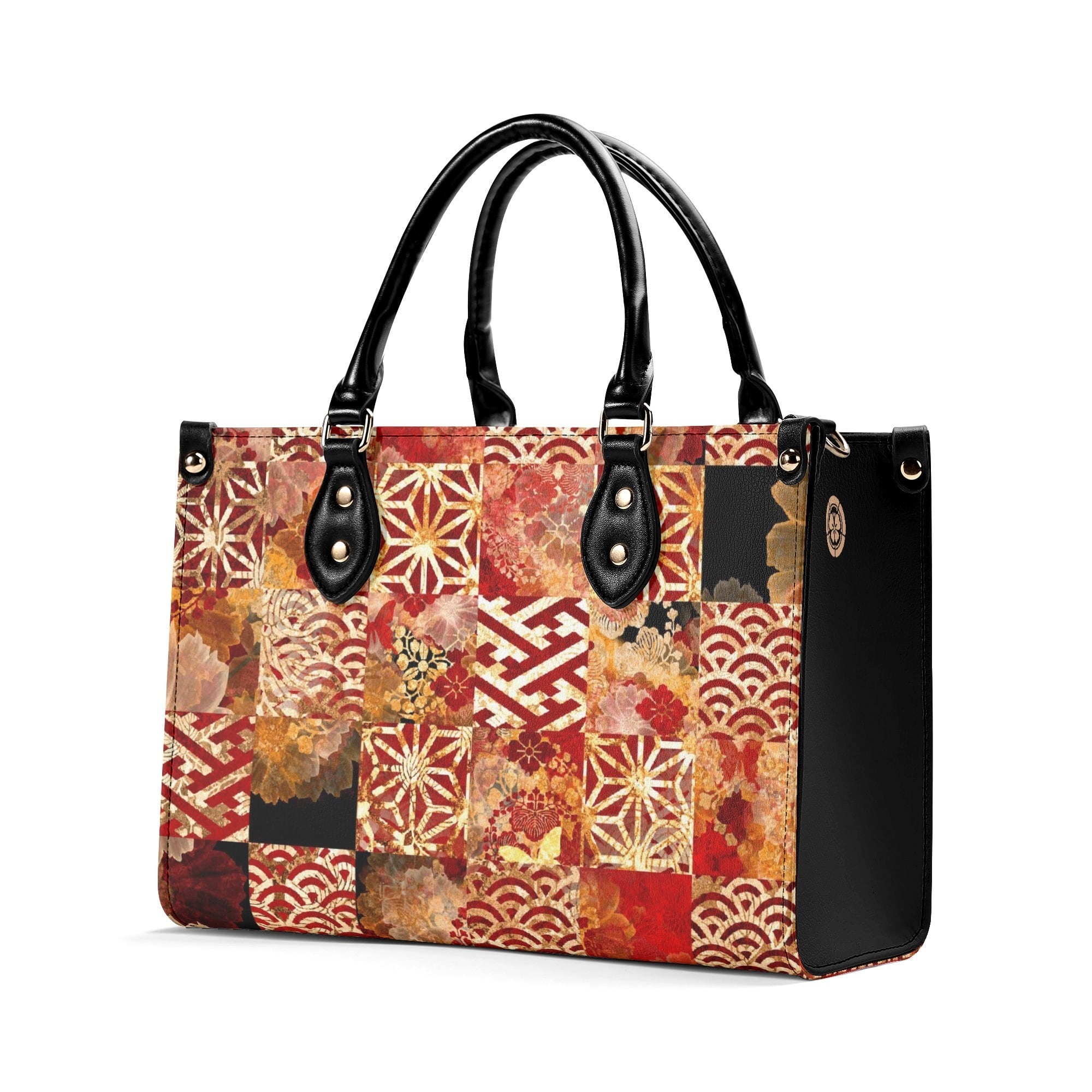 市松模様 紅 ヴィーガンレザーバッグ | Baroque Japanesque バロック