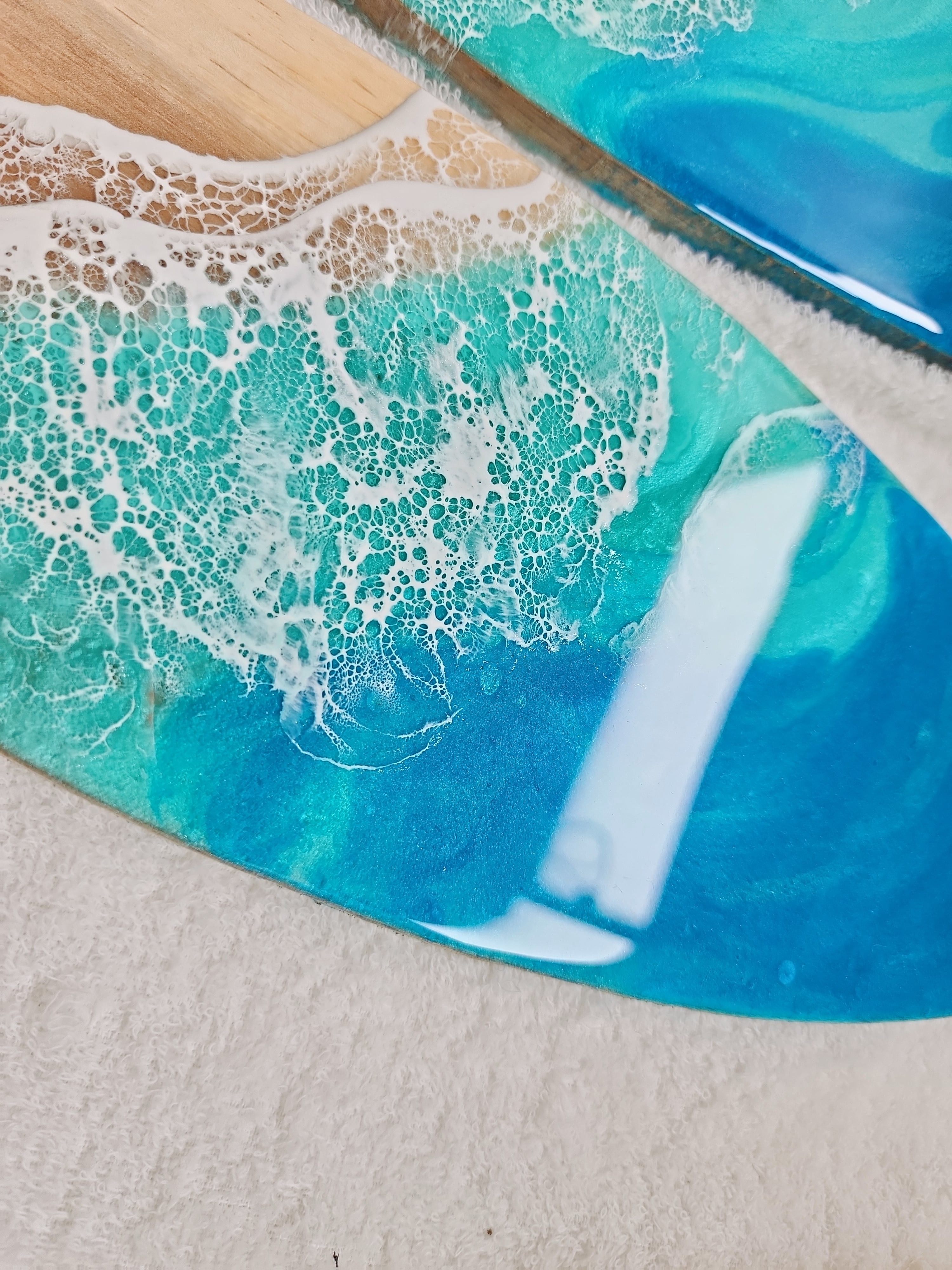 168.オーシャンレジンアート サーフボード型パネル39㎝ | Leaf Edgez