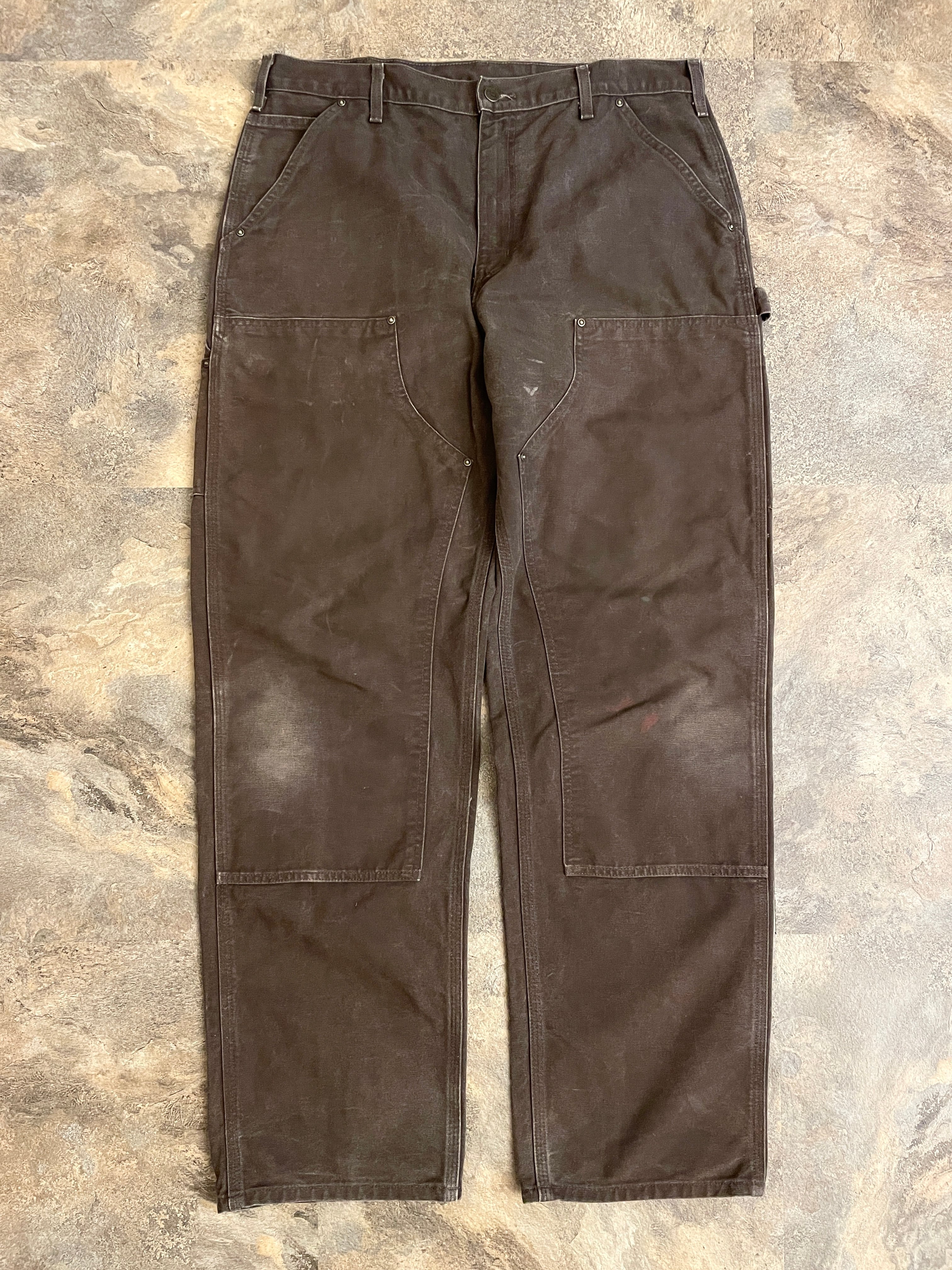 carhartt カーハートダブルニー ペインターパンツ ダークブラウン W36