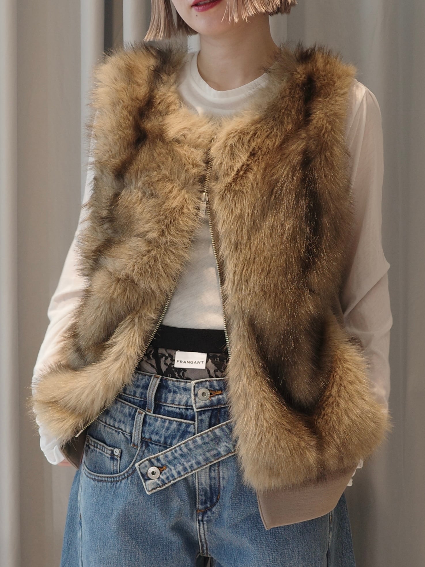 25AW】PRANK PROJECT プランクプロジェクト / Fur Trimmed Vest