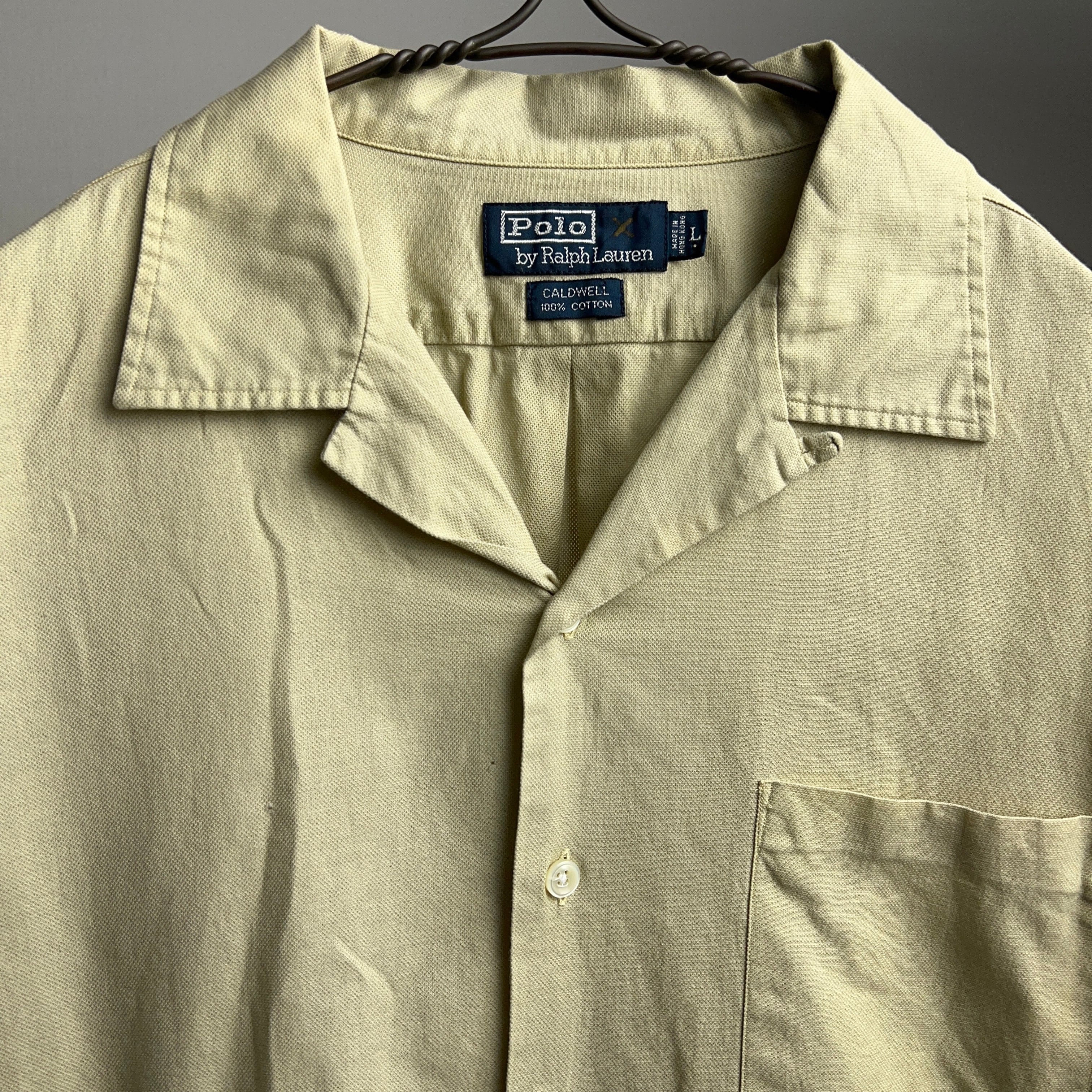 90's “Polo Ralph Lauren” CALDWELL S/S SHIRT SIZE L ラルフローレン