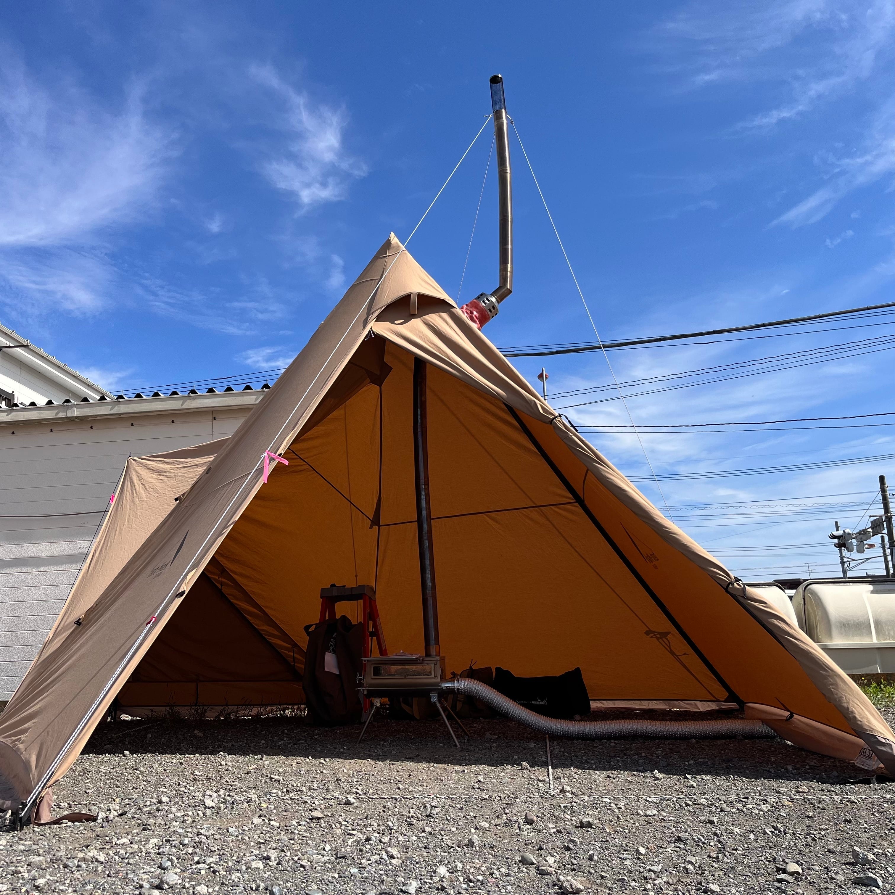 新品] tent-Mark DESIGNS ウッドストーブサイドビュー アウトサイド