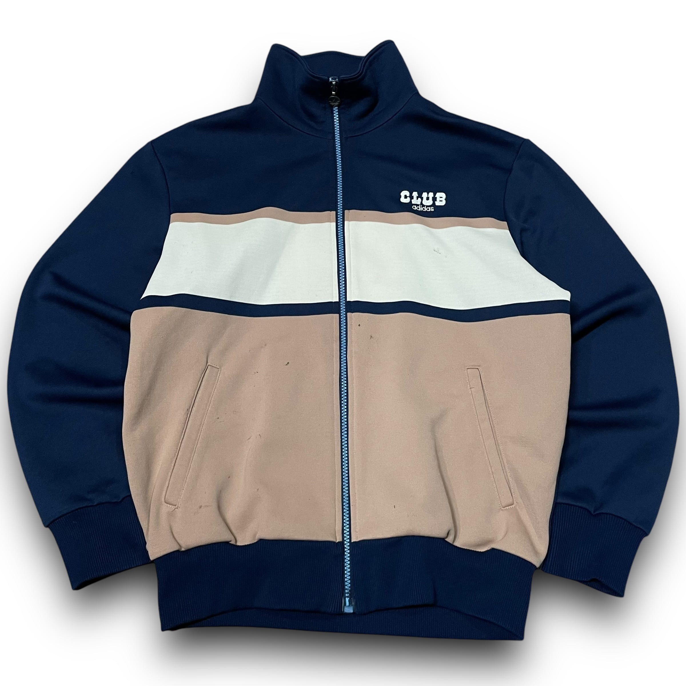 M】【80年代】Club adidas アディダス 刺繍ロゴ トラックジャケット