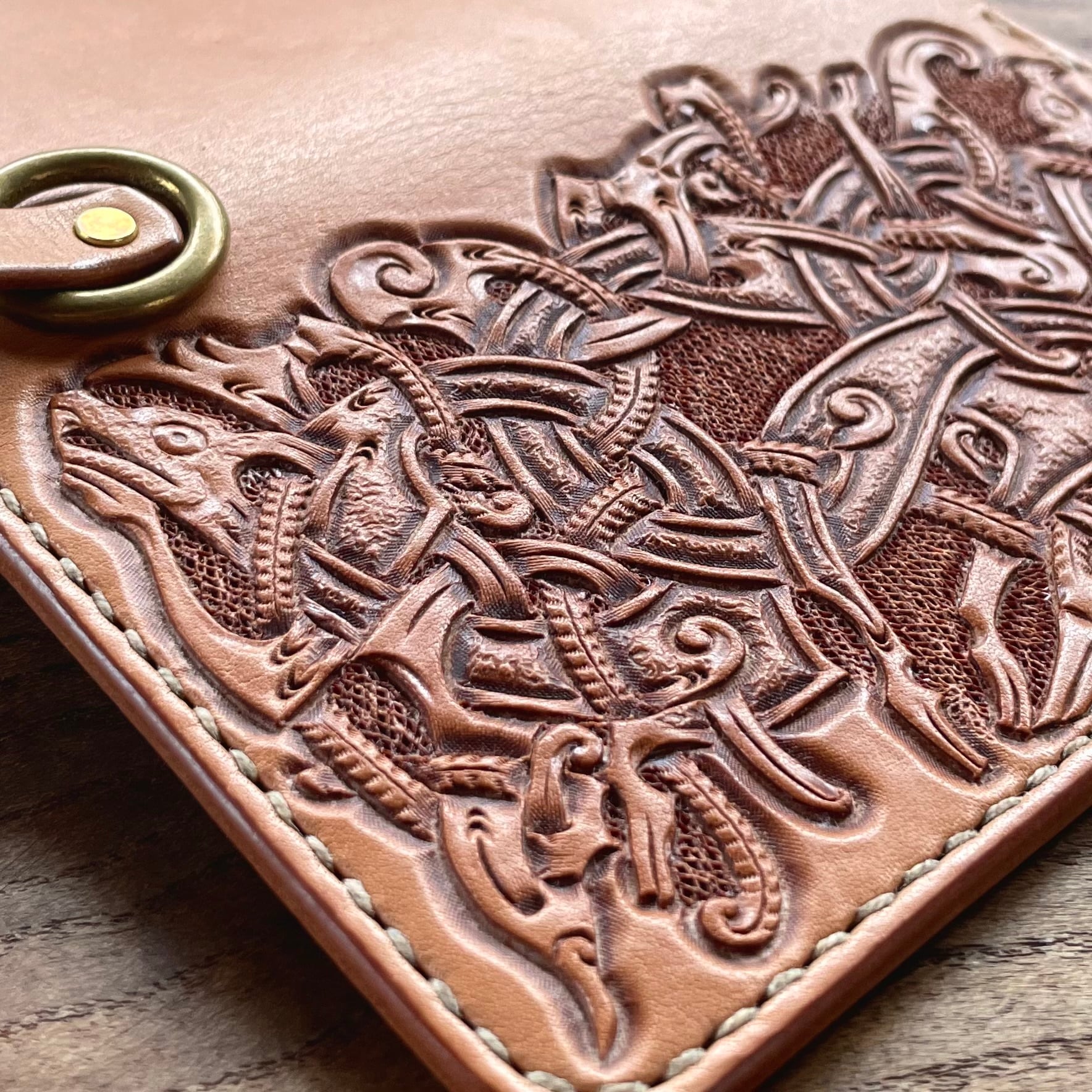 トラッカーウォレット［カービング・ナチュラル］Trucker Wallet