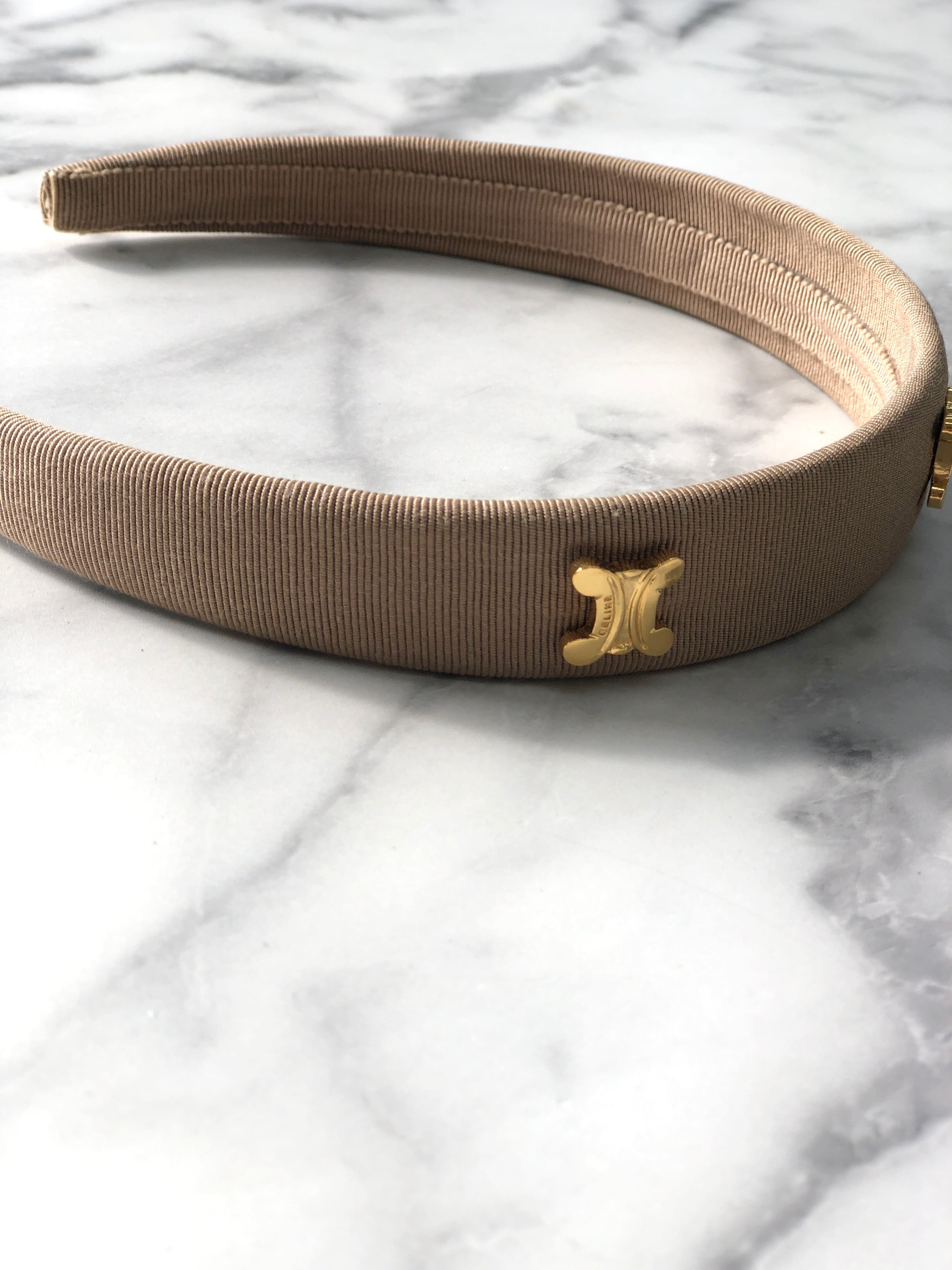 CELINE セリーヌ トリオンフ ブラゾン ファブリック ヘアアクセサリー