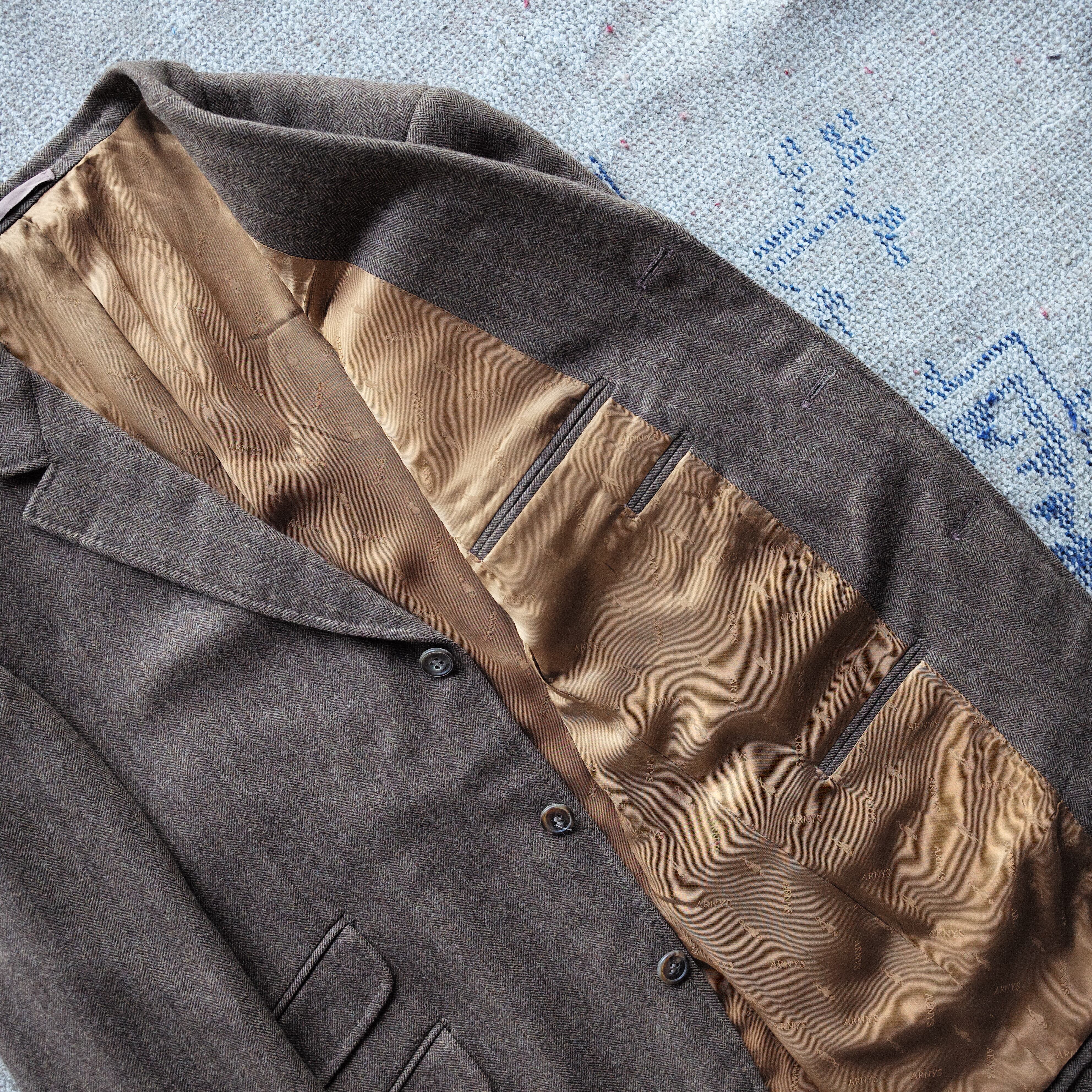 ARNYS PARIS ウールヘリンボーンツイード3Bジャケット テーラード