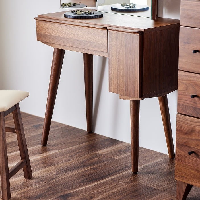 木製ドレッサー・鏡台（ブラウン） 予約：次回2月中～下旬入荷予定