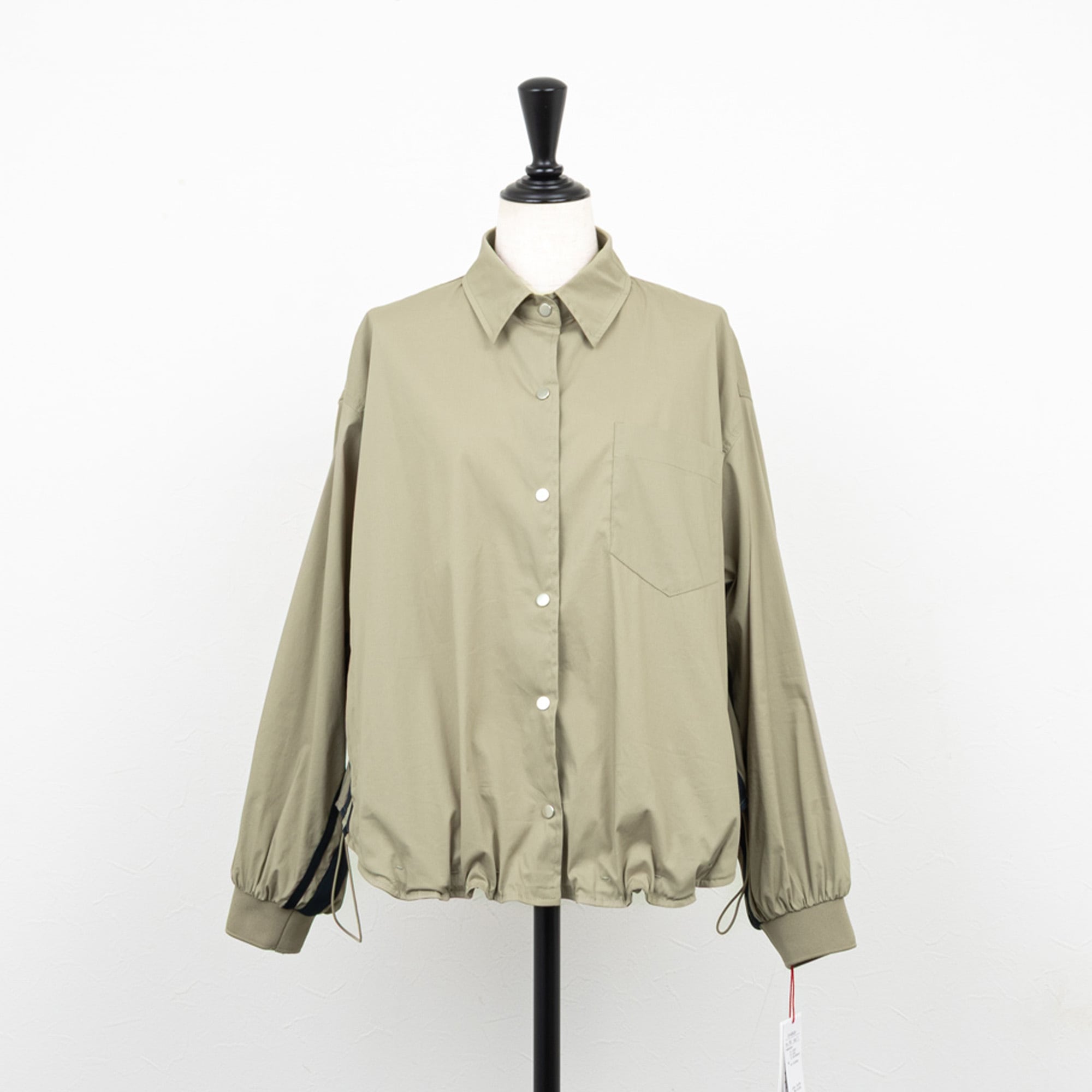 Dignite collier／ディニテコリエ】サイドラインギャザーシャツ