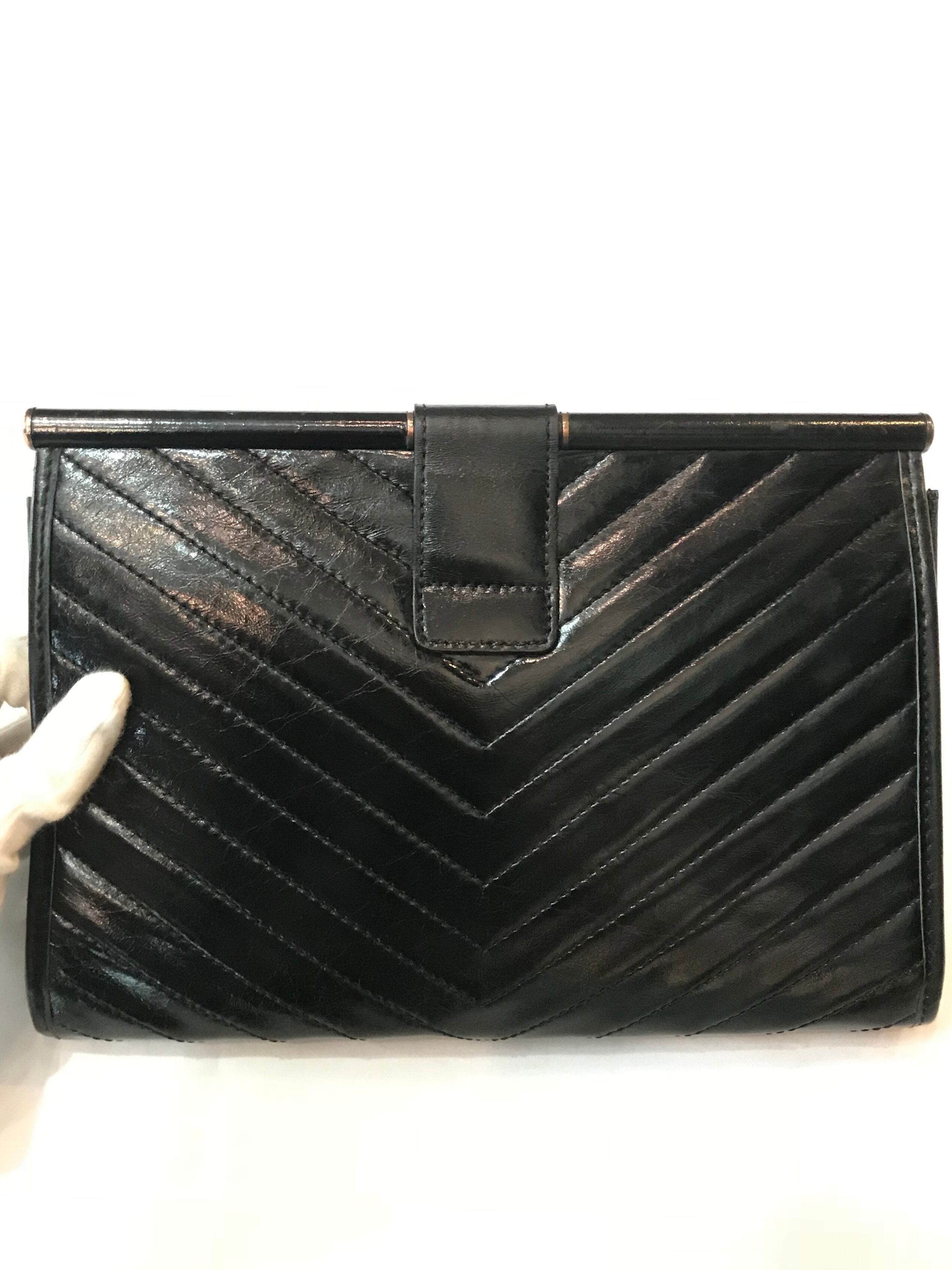 YVES YSL イヴ・サンローラン クラッチバッグ シルバー SAINT LAURENT