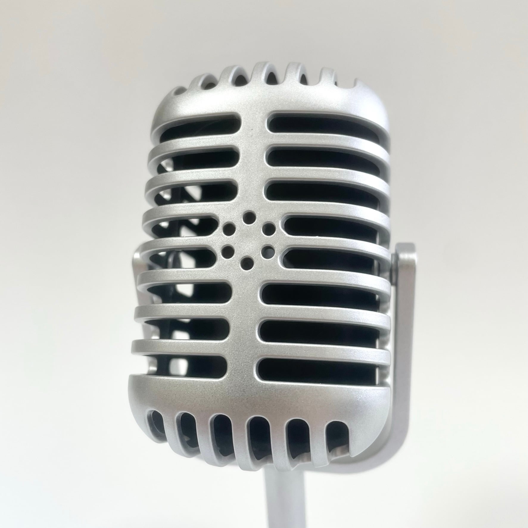 ダイナミックマイク ガイコツ型 シルバー レトロ インテリア ガイコツ