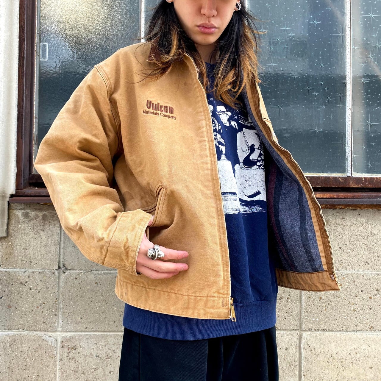 80年代 ビンテージ USA製 Carhartt カーハート デトロイトジャケット