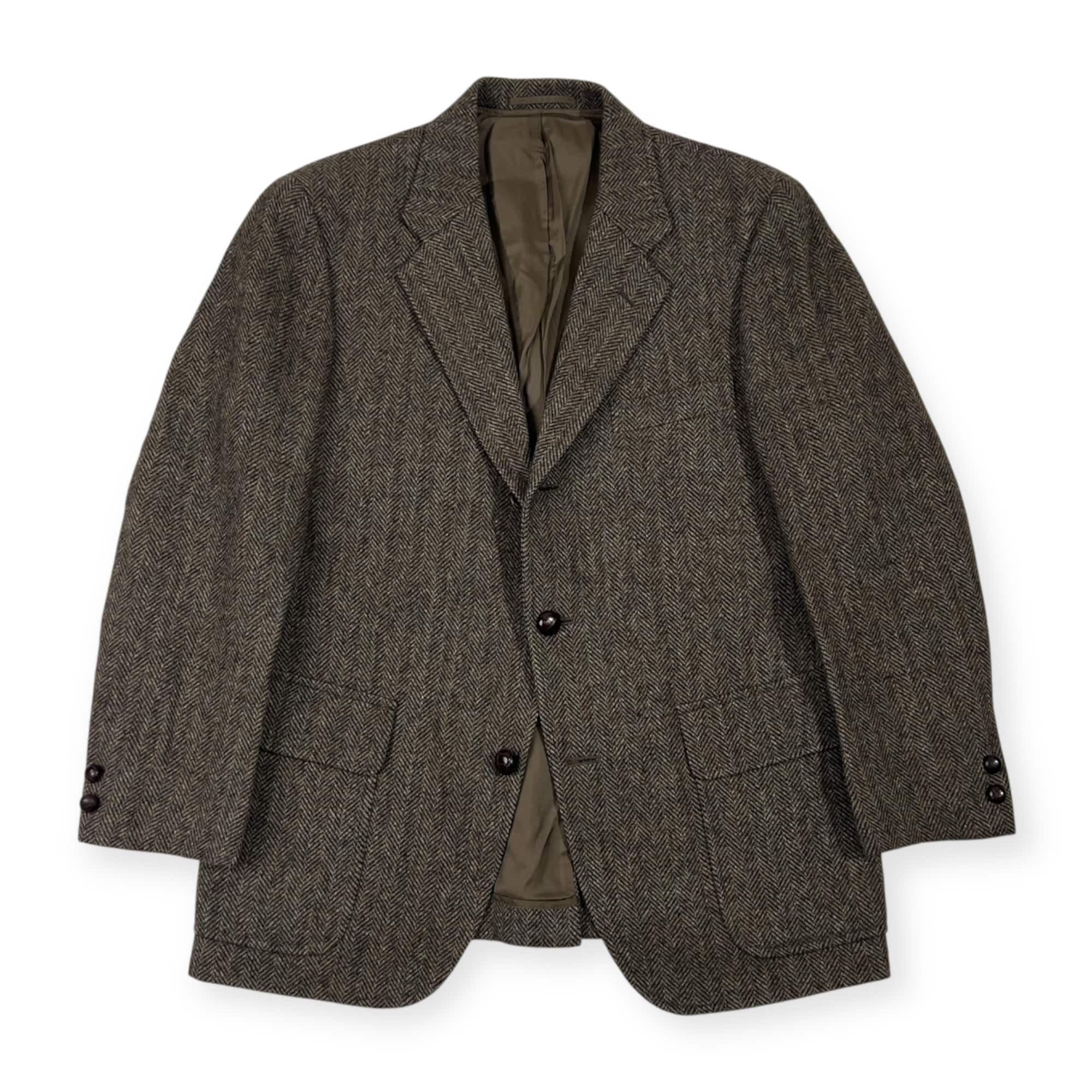 J.PRESS ジェイプレス くるみボタン ヘリンボーン ウール テーラード
