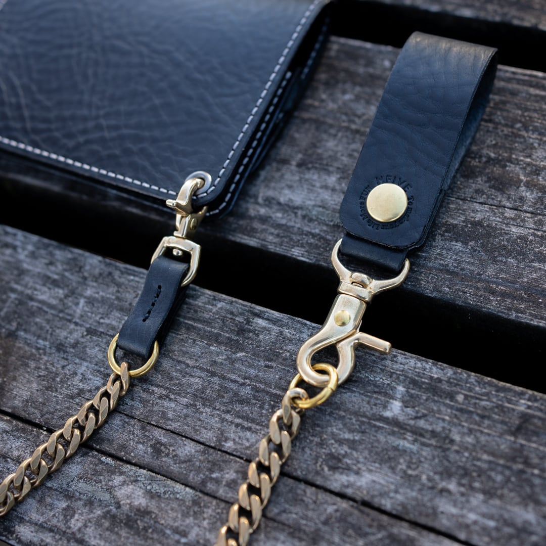 ウォレットチェーン - オール真鍮金具 × イタリアンレザー | N FIVE