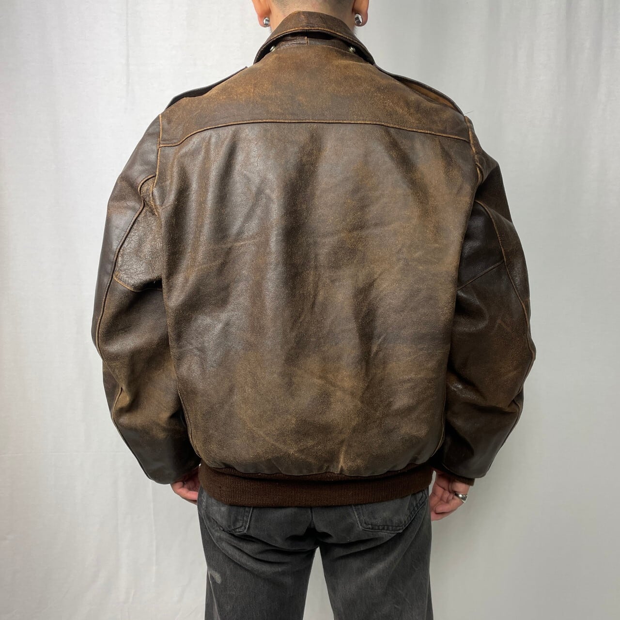 70年代〜80年代 SEARS シアーズ A-2 タイプ フライトジャケット レザー