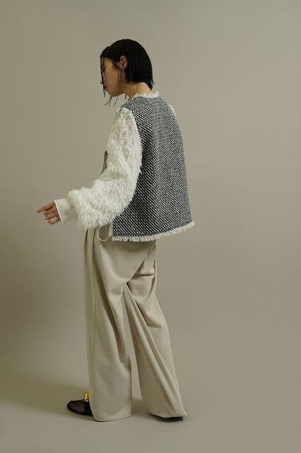 予約販売【 CYAN TOKYO 】バックオーバーツイードベスト (404237) 8月