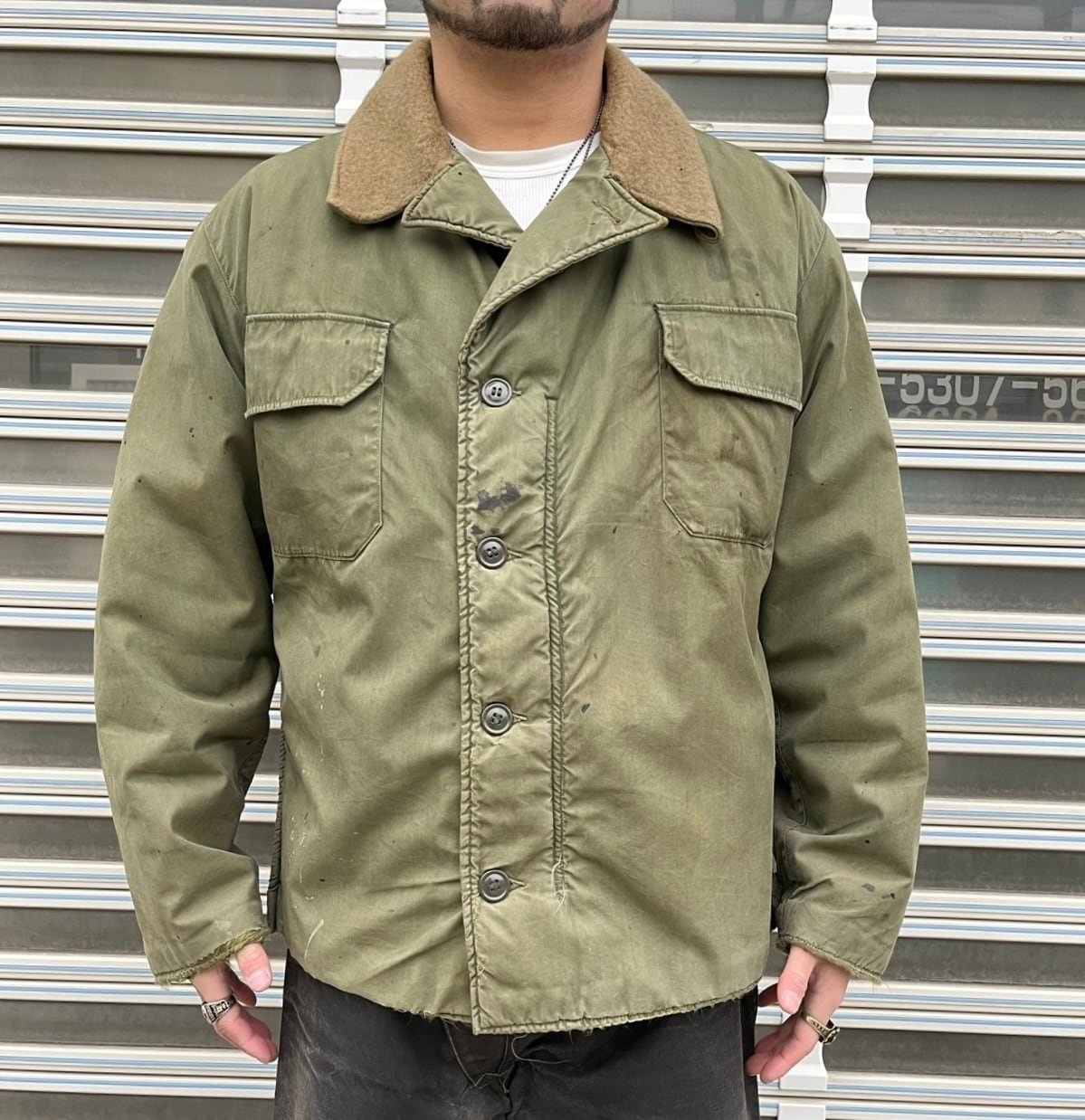 貴重 50's U.S.NAVY 米軍 実物 USN サブマリンジャケット デッキ