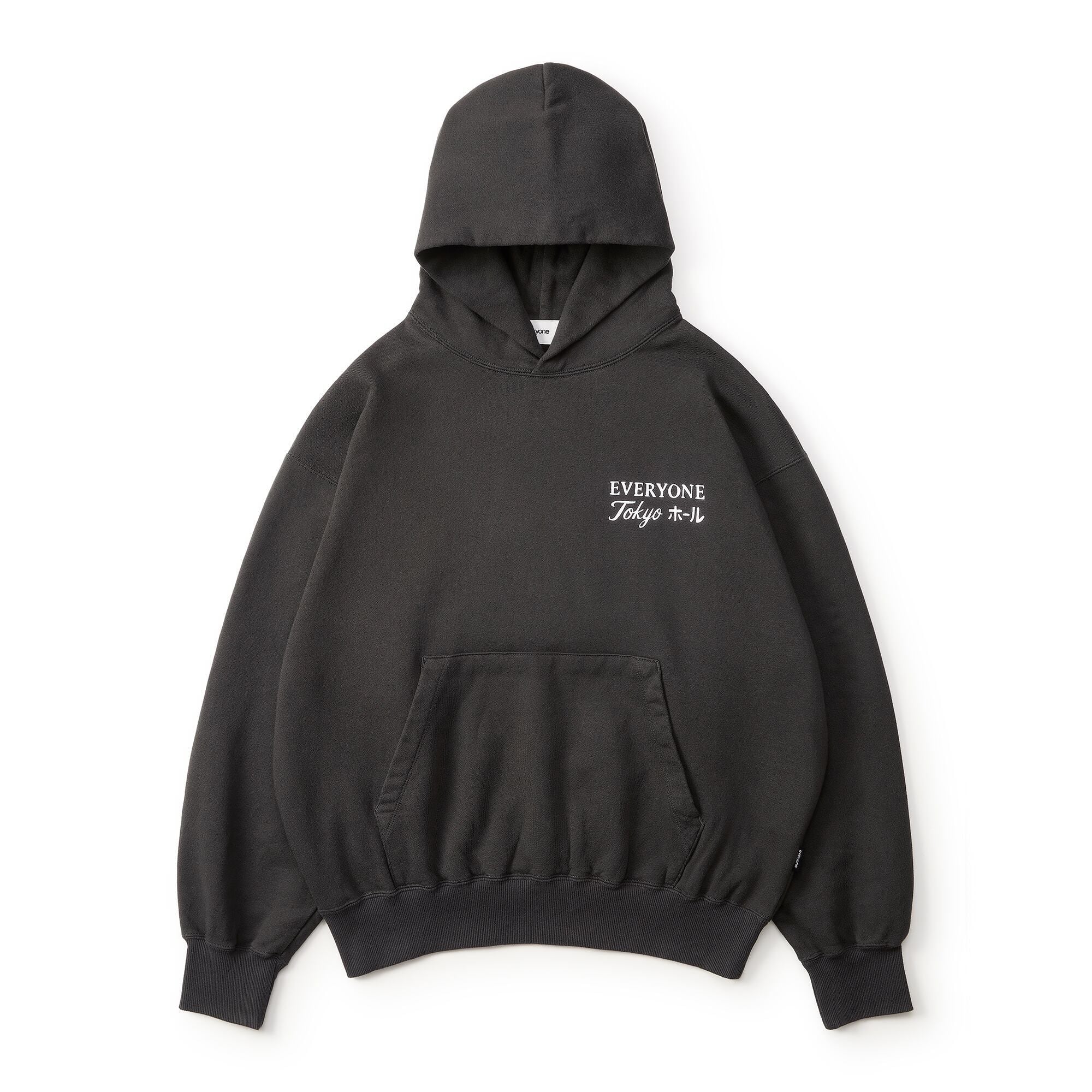 everyone j.30000 tokyo ホール logo hoodie (CHARCOAL) | everyone